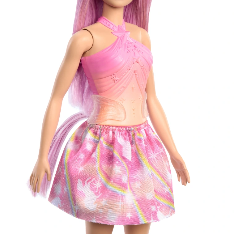 Barbie® Einhorn Puppe - Bunte Fantasiehaare, Farbverlauf-Outfit & Magische Accessoires, HRR13