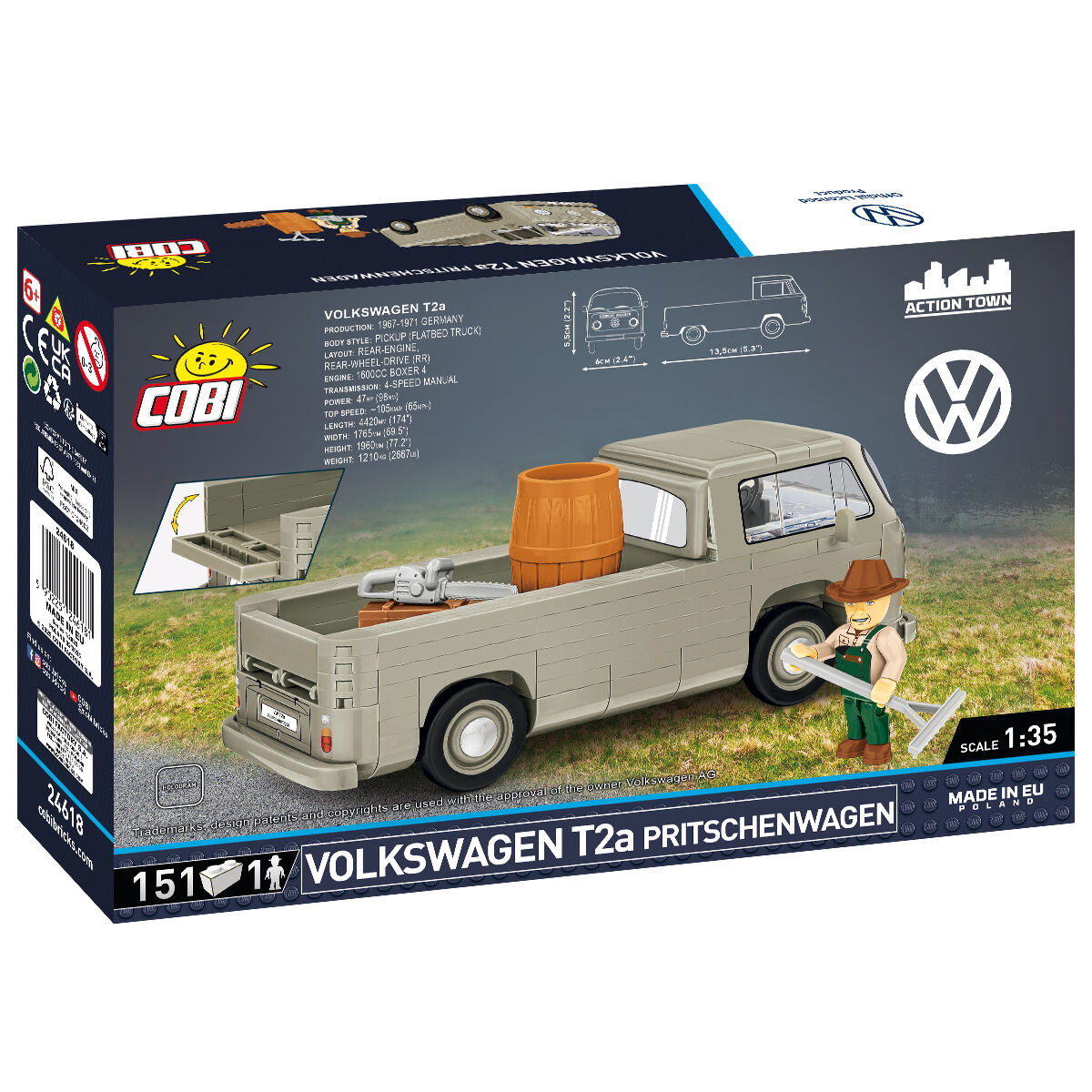 COBI 24618 - VW T2A Pritschenwagen SCALE 1:35 - Bild 2