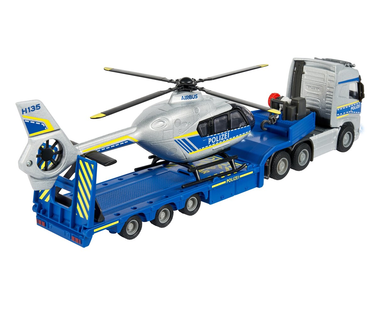 Majorette Volvo Truck + Airbus Police Helicopter (213716000) Flugzeug, Hubschrauber, Fahrzeug, Rad, Spielzeug