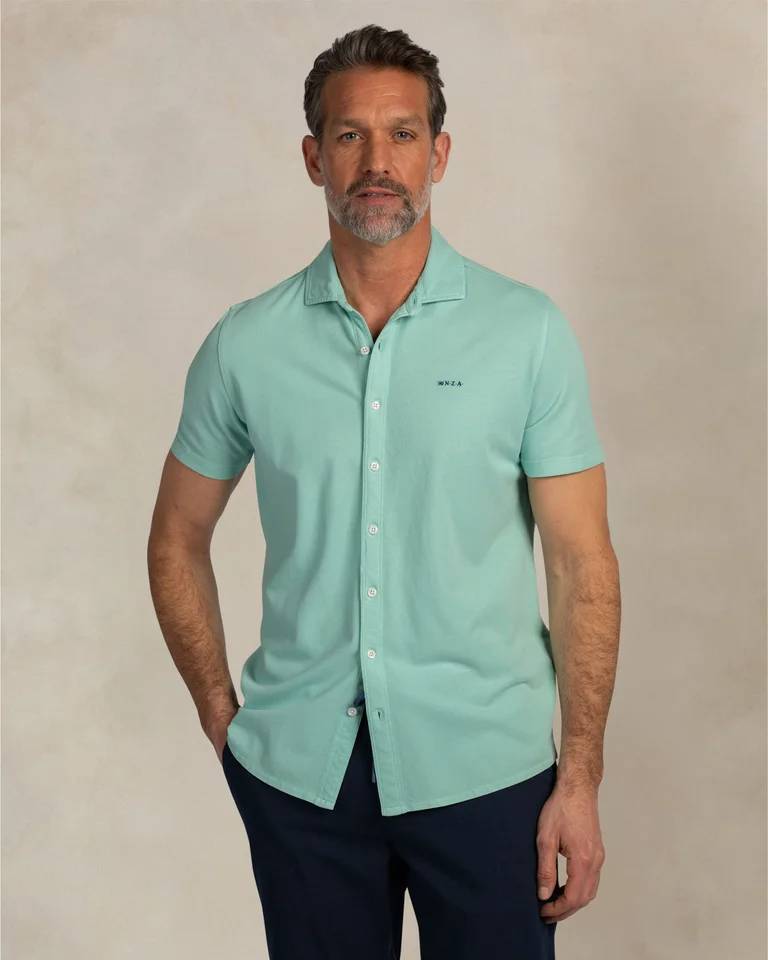 NZA 26CN590SPL/L Hemd - Kurzarm / Mint - L