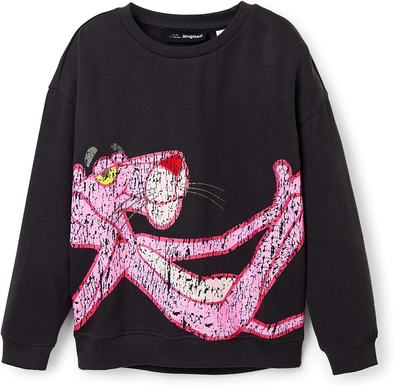 Desigual Mädchen Pullover - Schwarz mit Pink-Panther-Motiv 22WGSK172006 GR. M