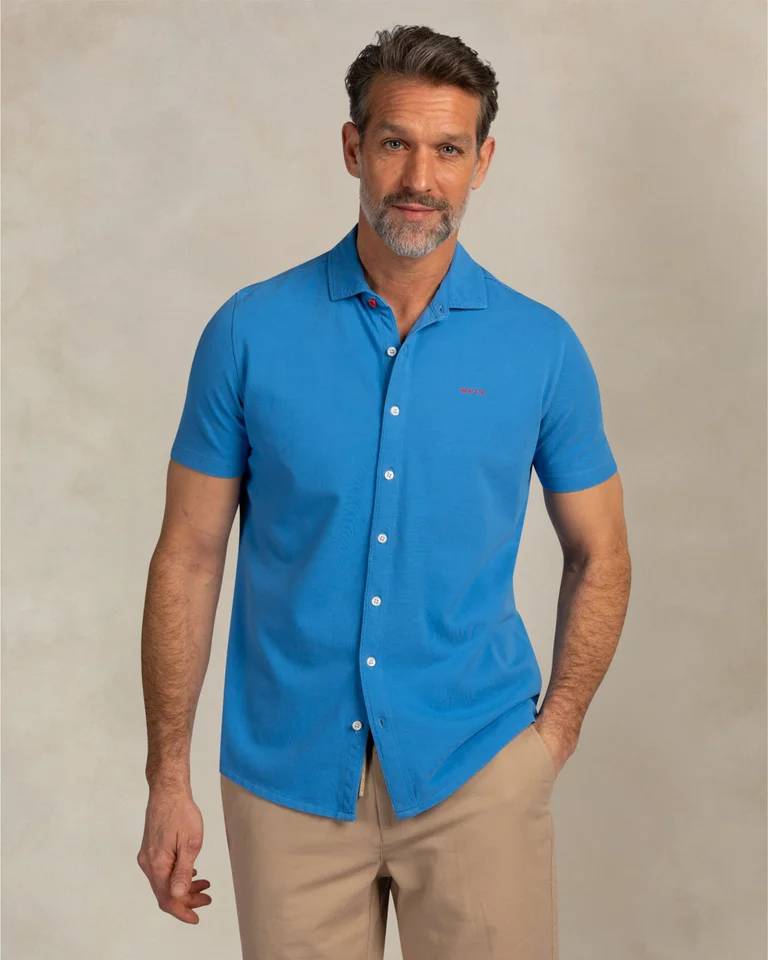 NZA 26CN590SSB/XXL Hemd - Kurzarm / Marineblau - XXL