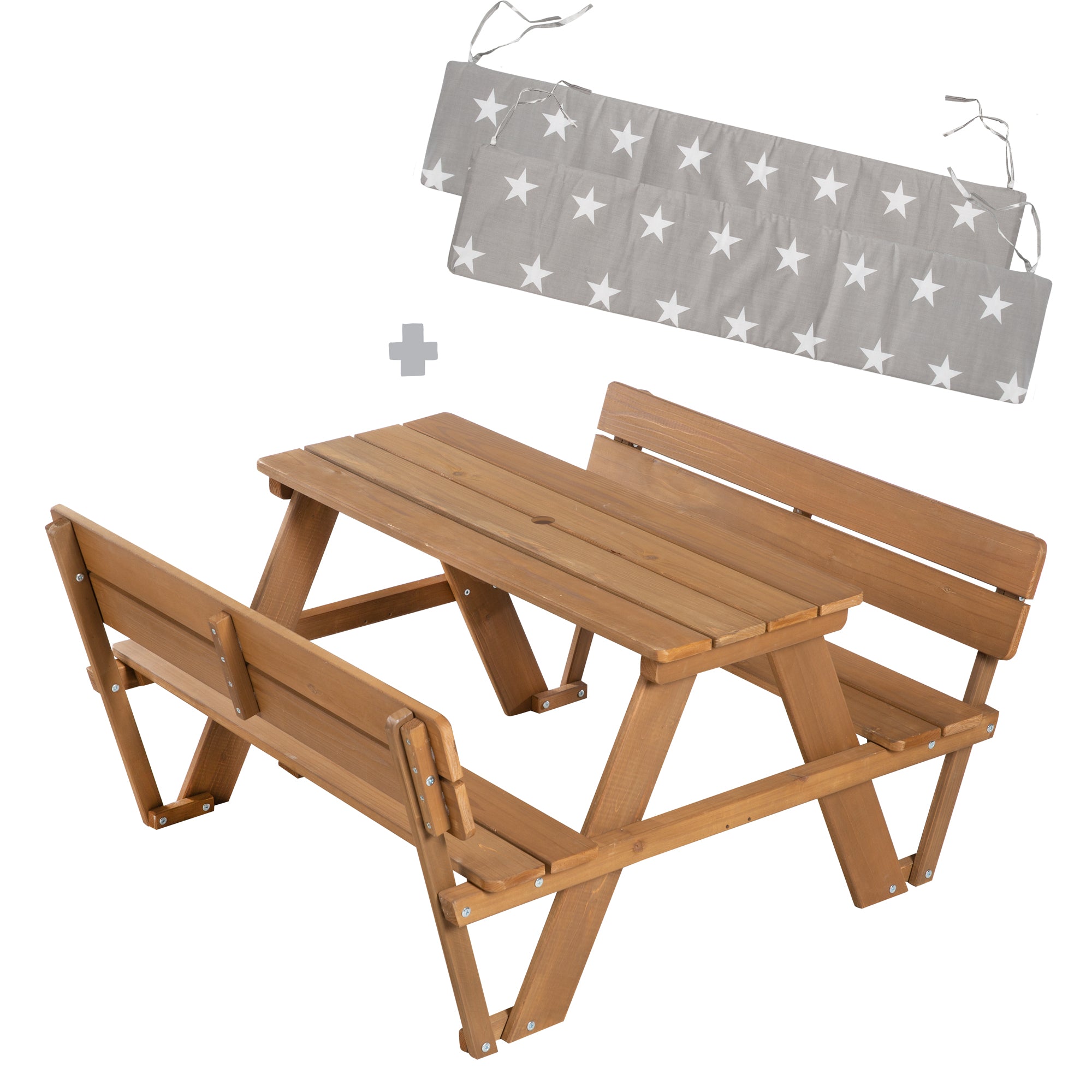 Roba 456007TEV190 Kindersitzgruppe + Lehne/kissen teak teakholz farben – Outdoor + - teakholz farben - Outdoor + - Produktbild 1
