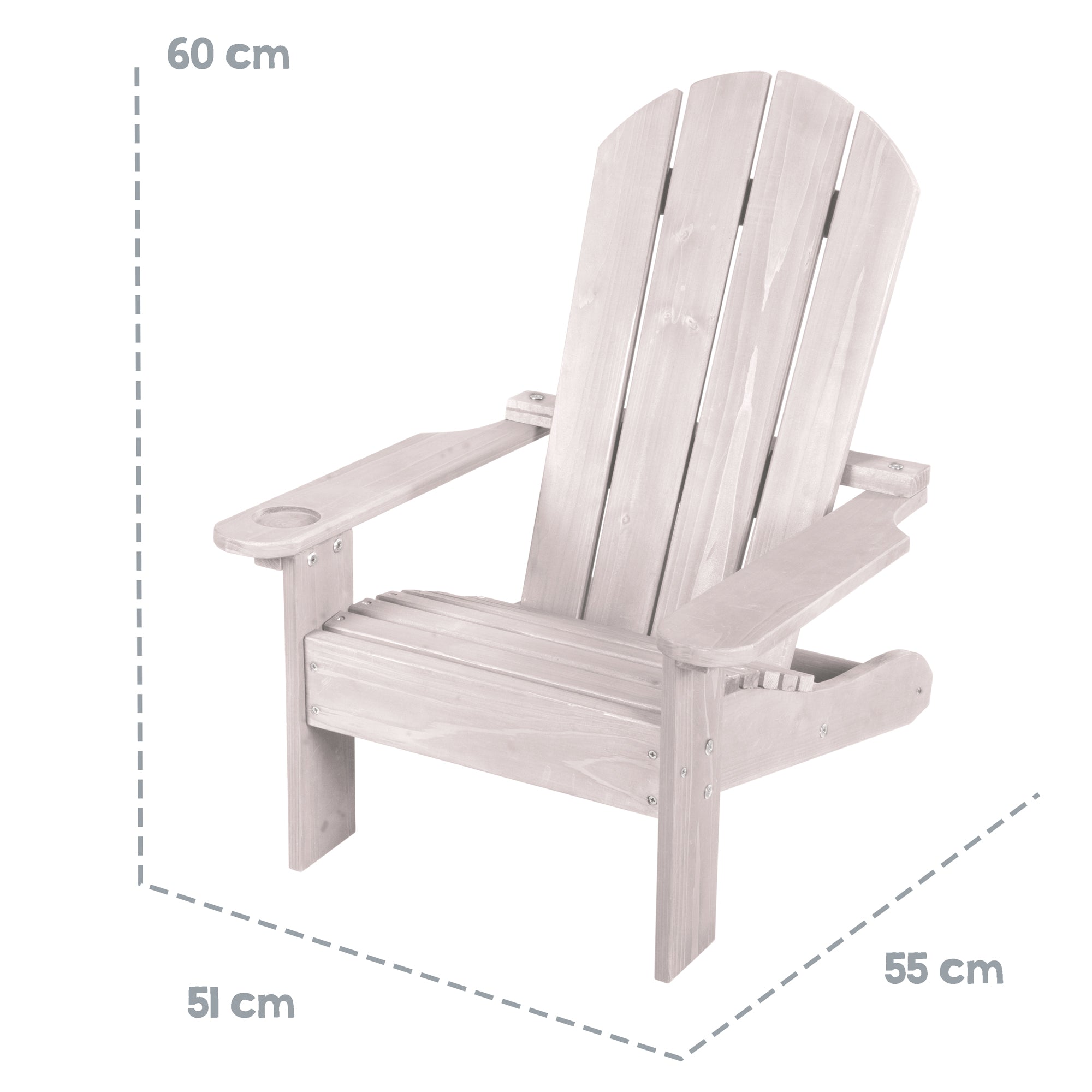 Roba 457006GA Outdoorstuhl "Deck Chair" grau – Outdoor FSC - Produktbild 6