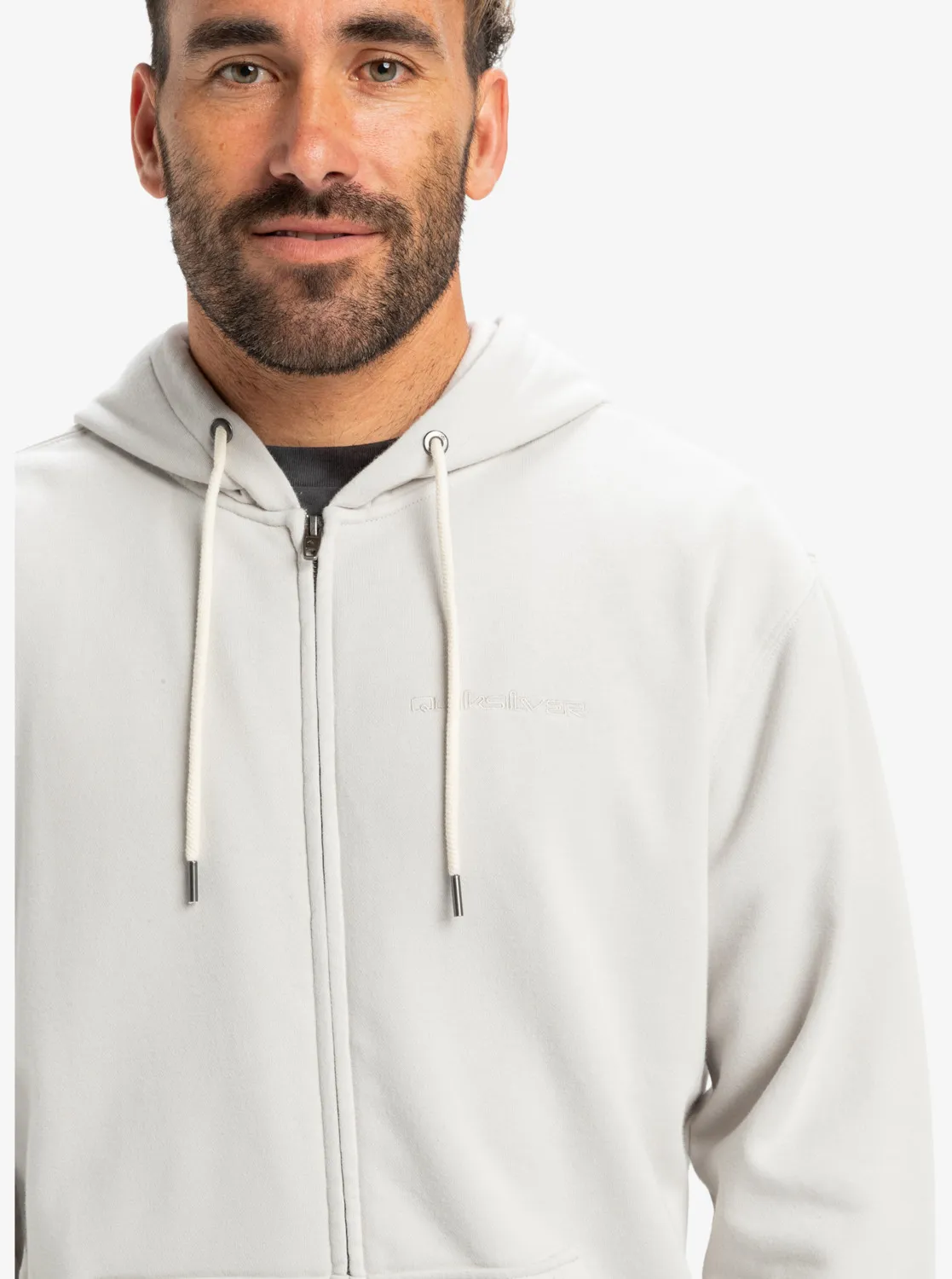 Quiksilver Salt Water - Hoodie mit durchgehendem Reißverschluss für Männer Creme GR. S