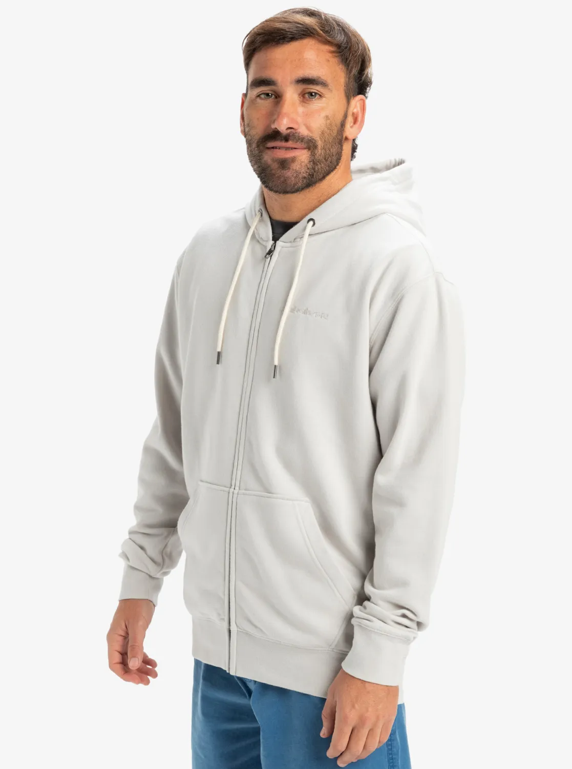 Quiksilver Salt Water - Hoodie mit durchgehendem Reißverschluss für Männer Creme GR. S