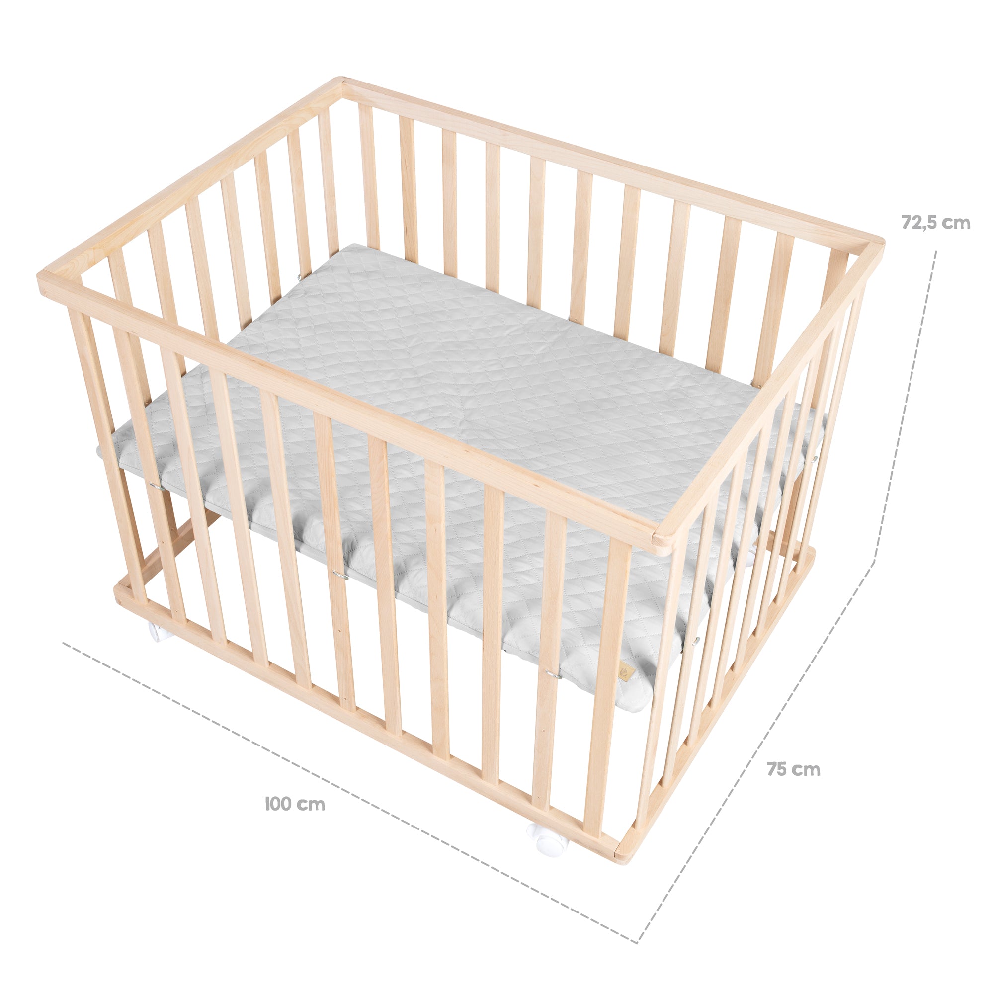 Roba 0241NAV230 Laufgitter 100x75 grau Bio Buche natur - Produktbild 6