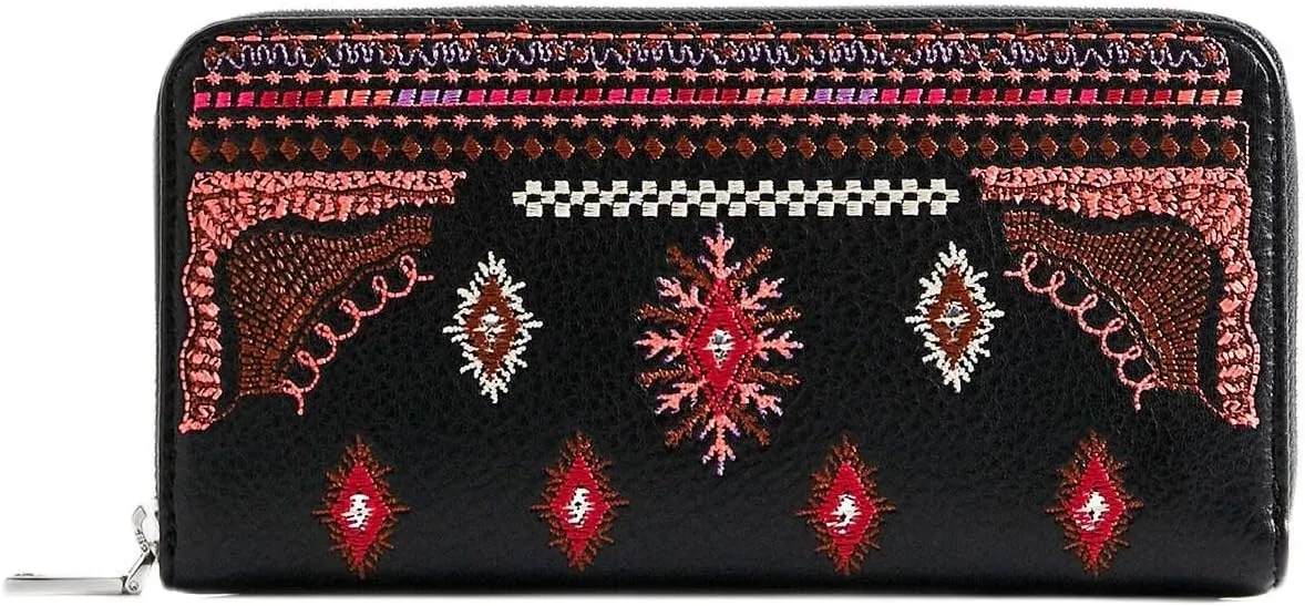 Desigual Damen Geldbörse 22SAYP20 - Schwarz/Bunt