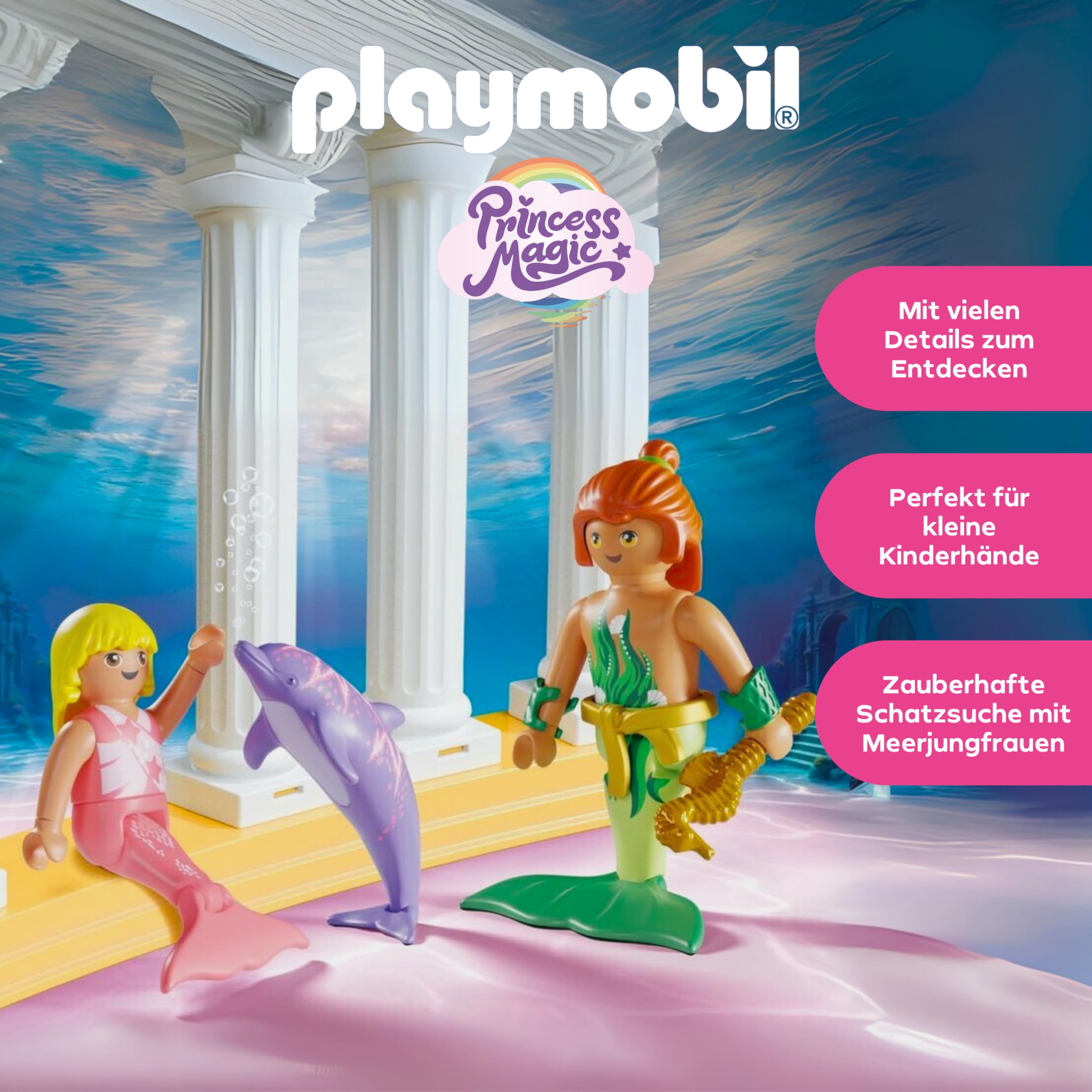 PLAYMOBIL 71861 Meerjungfrauen-Schatz mit Delfinen Magisches Unterwasser-Abenteuer