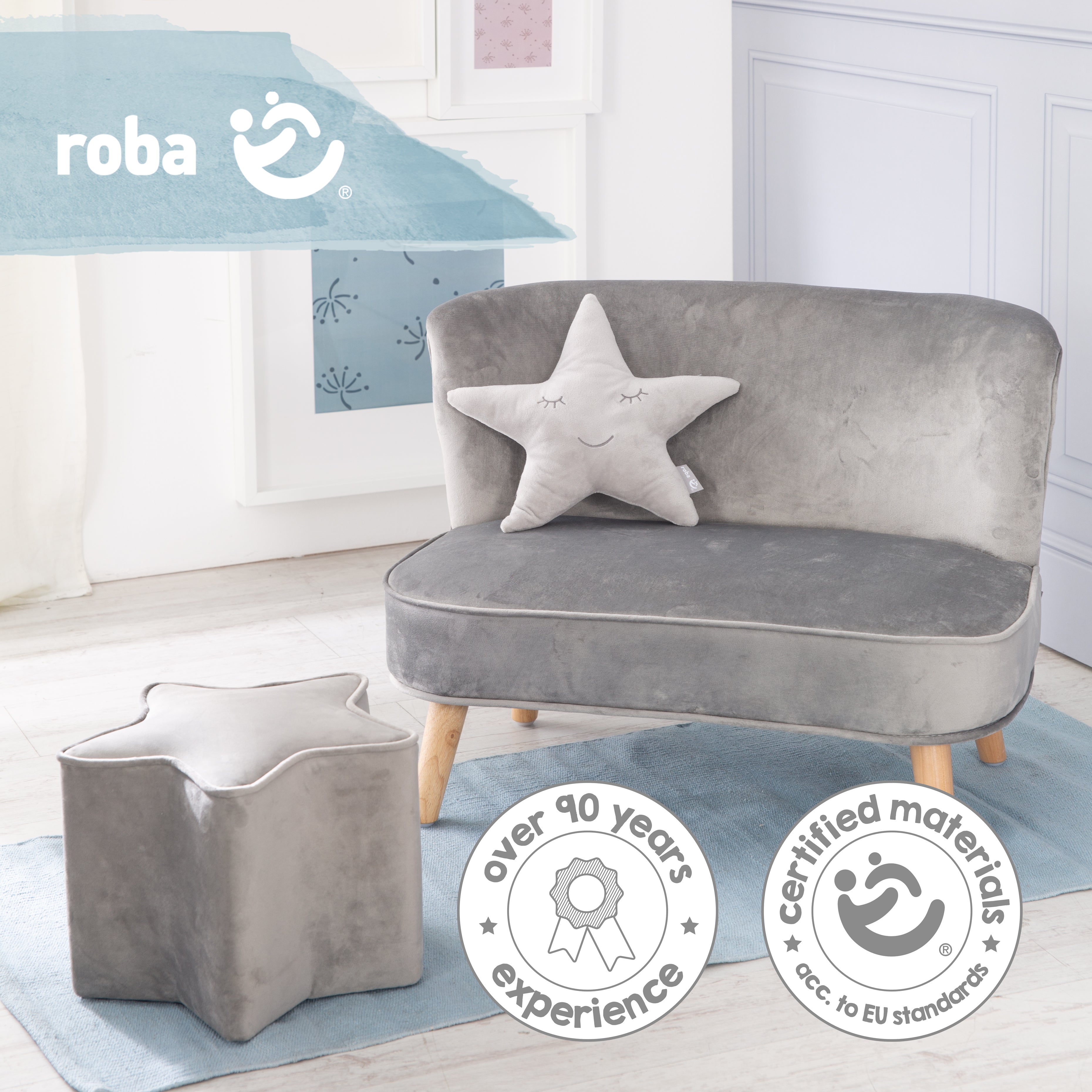 Roba 230S08M3 Lil Sofa Set mittel roba Style grau – Spielmöbel - Produktbild 8
