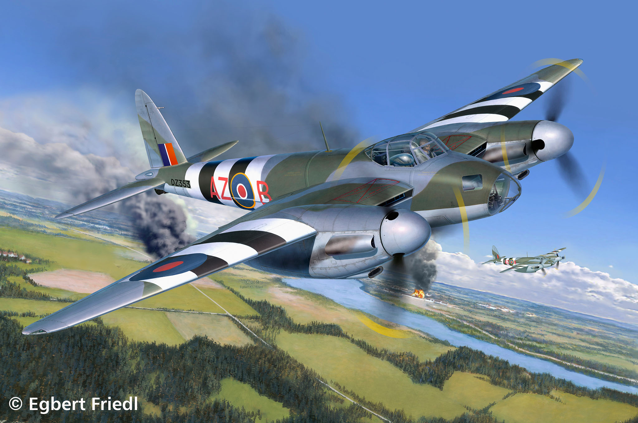 Revell 04758 De Havilland Mosquito Mk.IV Modellbausatz Flugzeug, Fahrzeug, Kampfflugzeug, Bomber