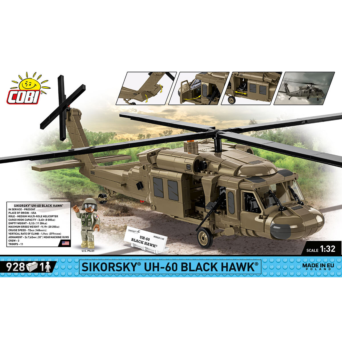 COBI 5906 - Sikorsky UH-60 BLACK HAWK Maßstabb 1:48) - Bild 4