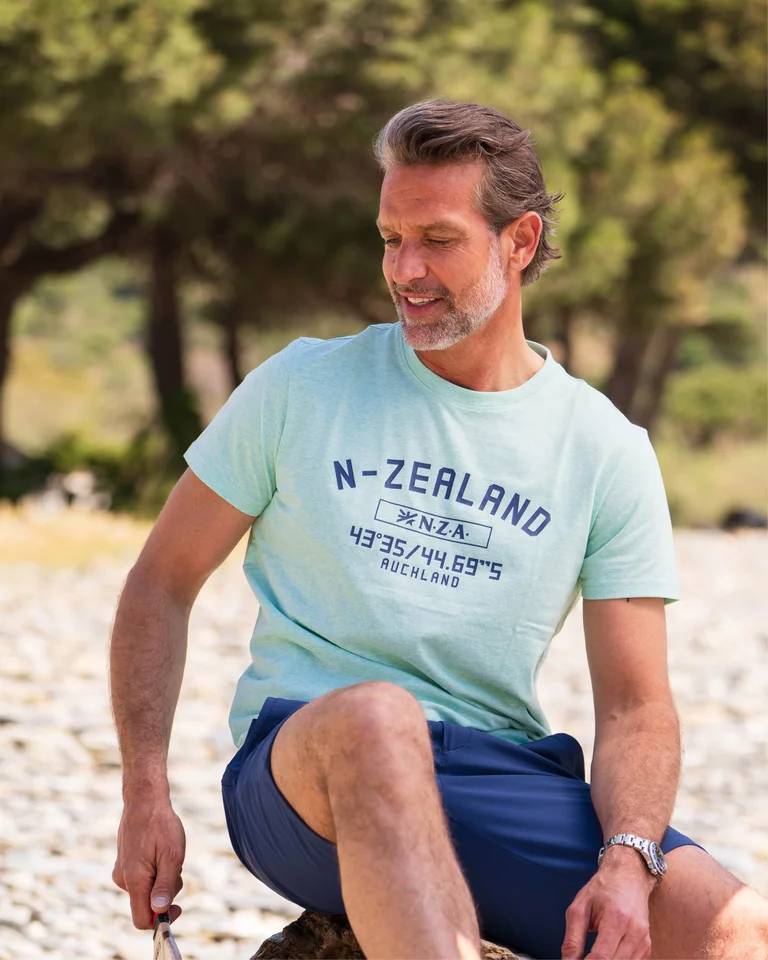 NZA 26CN720PM T-Shirt - Türkis / Print - Bild 2