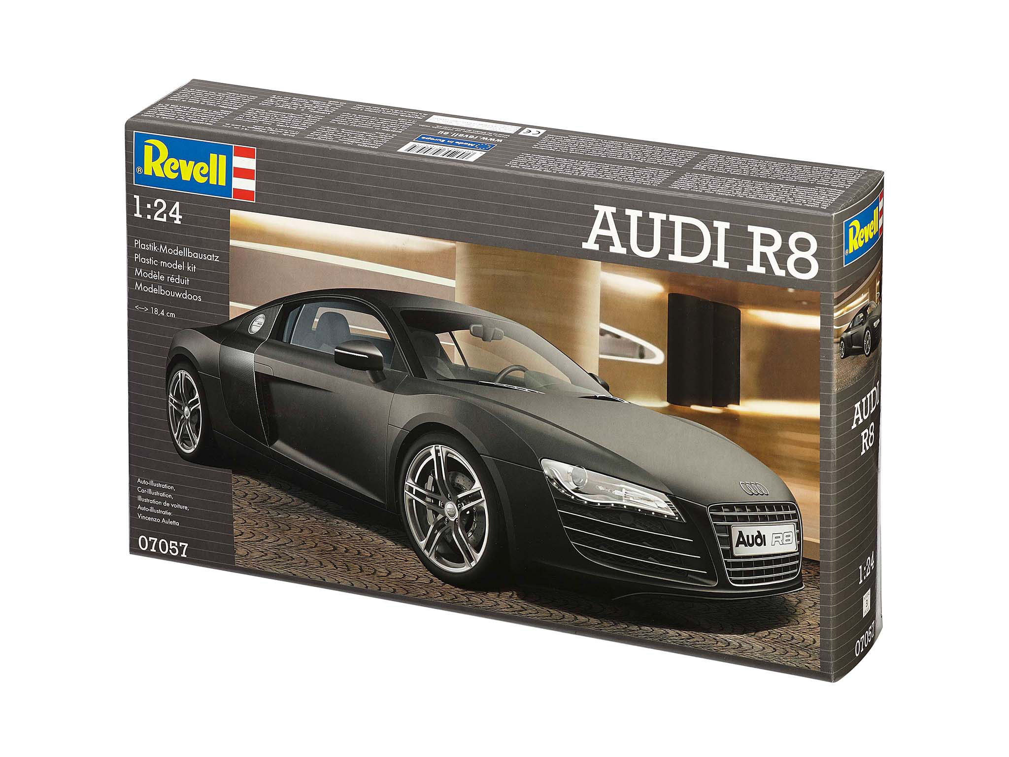Revell 07057 Audi R8 Modellbausatz Coupé, Sportwagen, Leichtmetallrad, Speiche, Rad