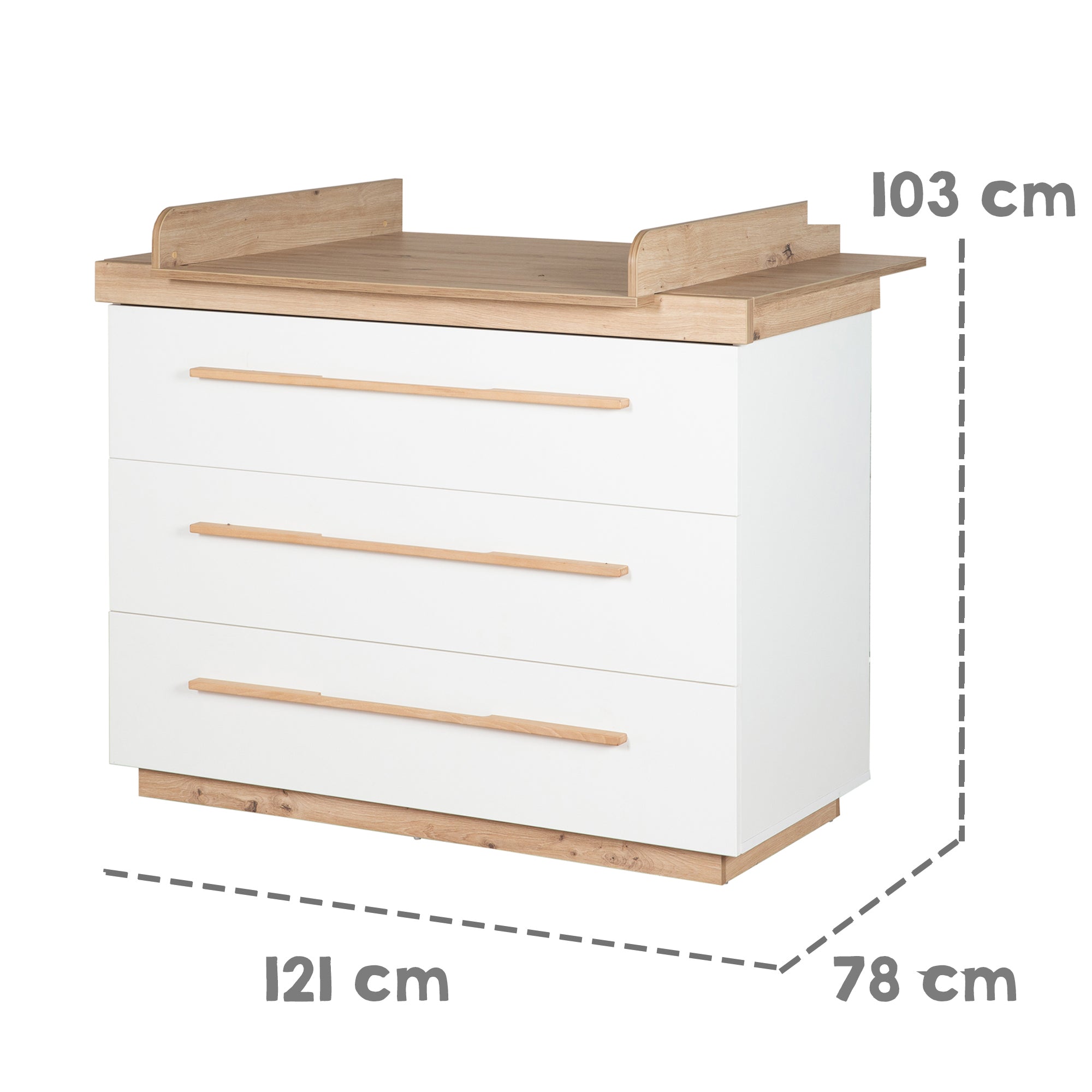 Roba 1731889 Wickelkommode breit Lumo weiß - Produktbild 11