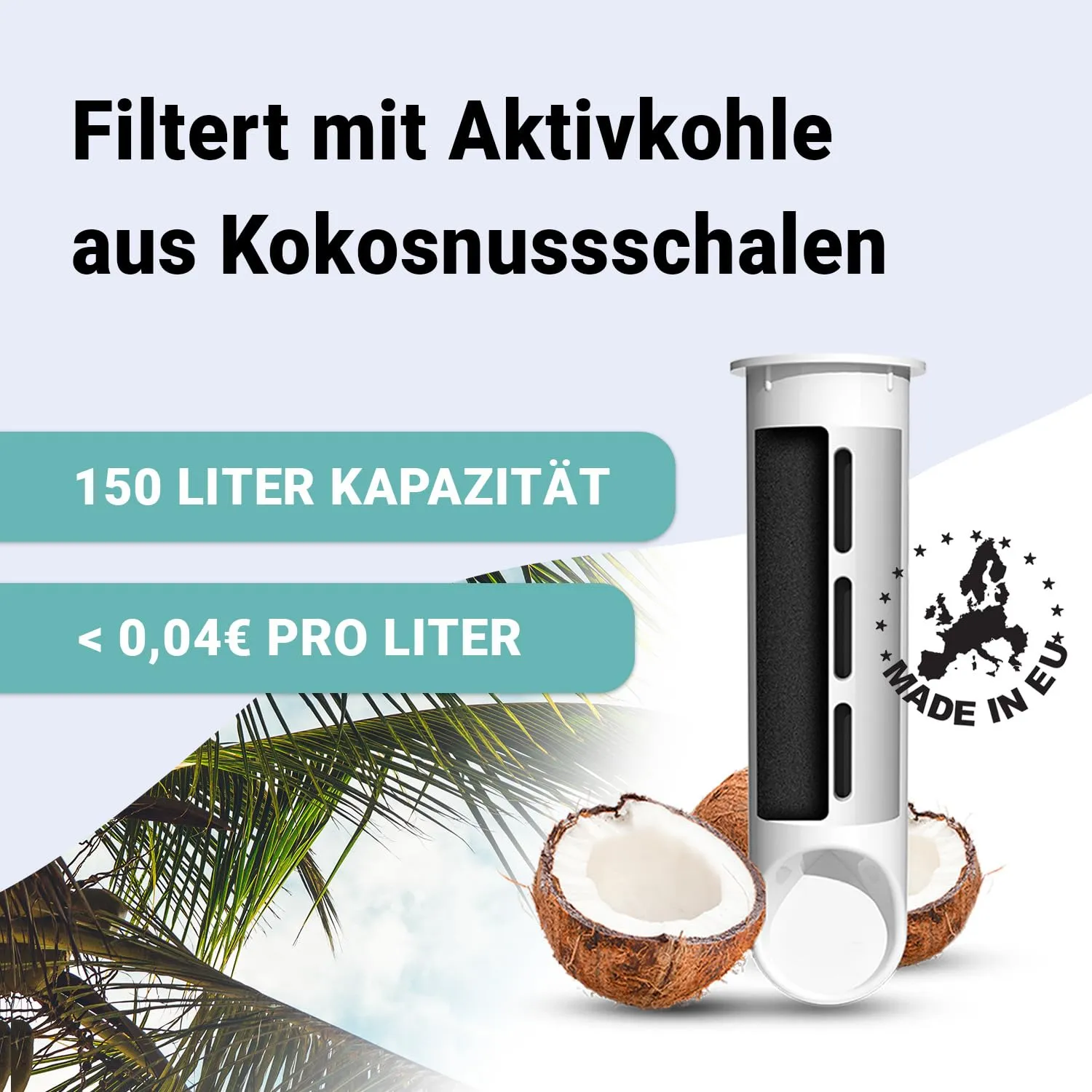 PEARLCO 250234 PearlCo Soft Trinkflasche mit Filter – 0,7 l – Grau