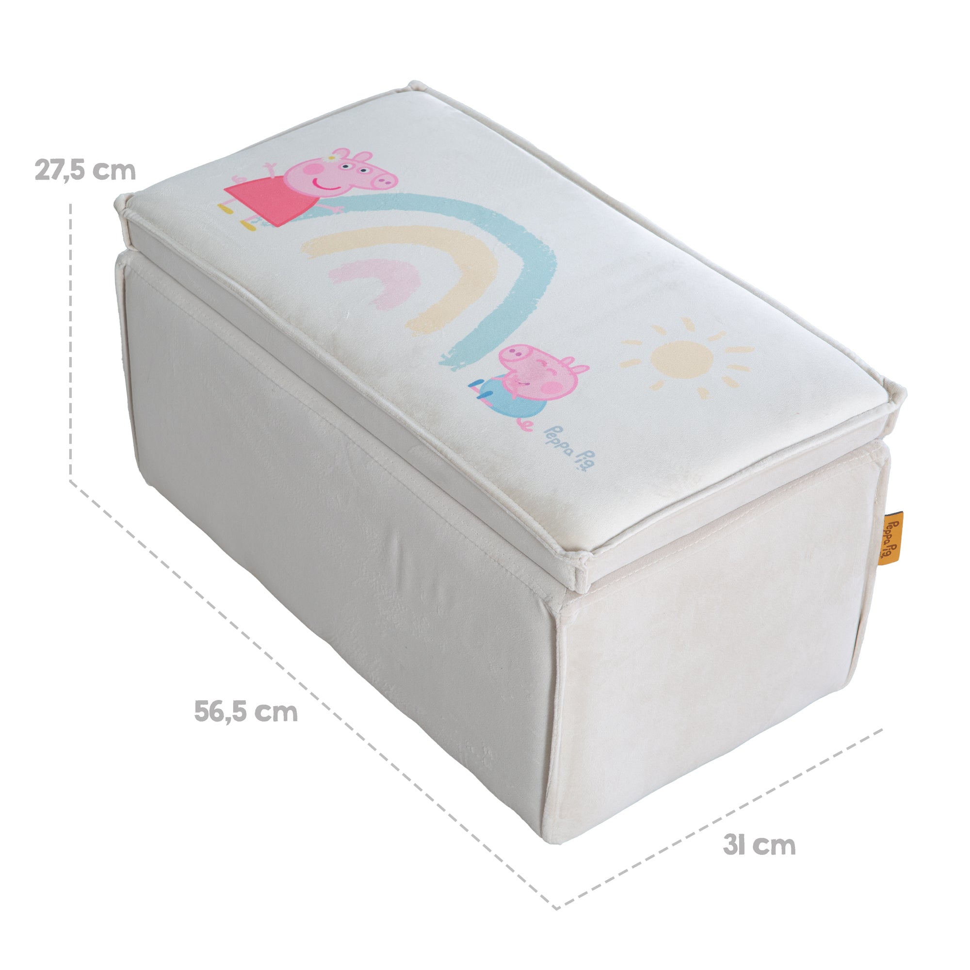 Roba 450141PP1 Kinderhocker mit Aufbewahrung Peppa Pig beige – Spielmöbel - Produktbild 3