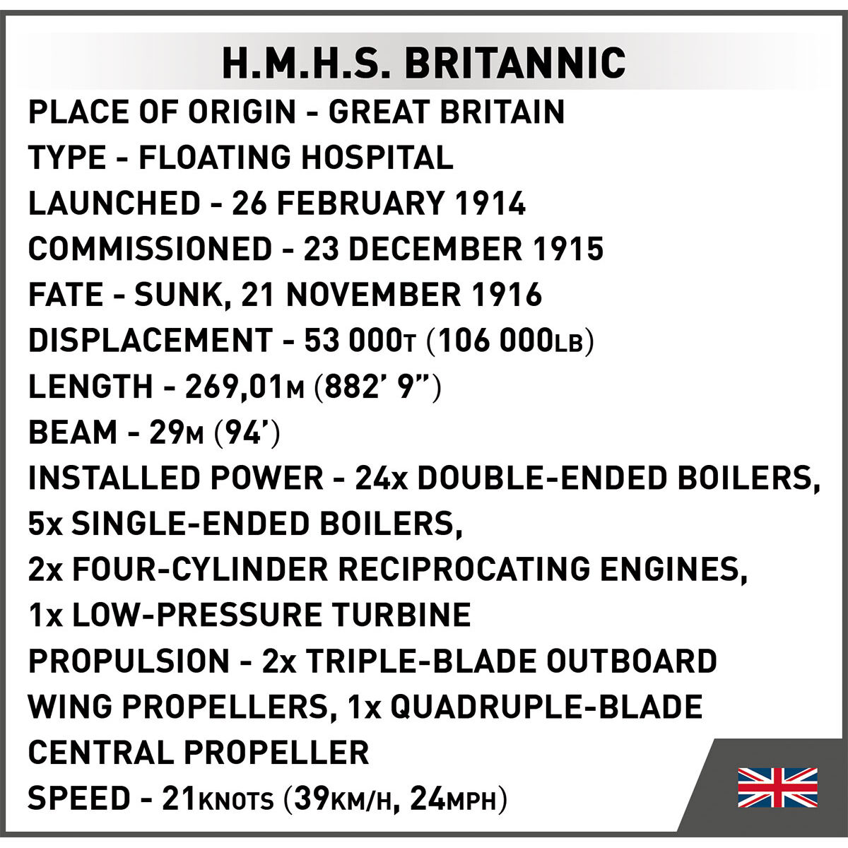 COBI 1681 - H.M.H.S. Britannic - Bild 11