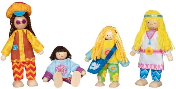 GOKI 51442 Biegepuppen Familie Love & Harmony - 12-teiliges Spielset