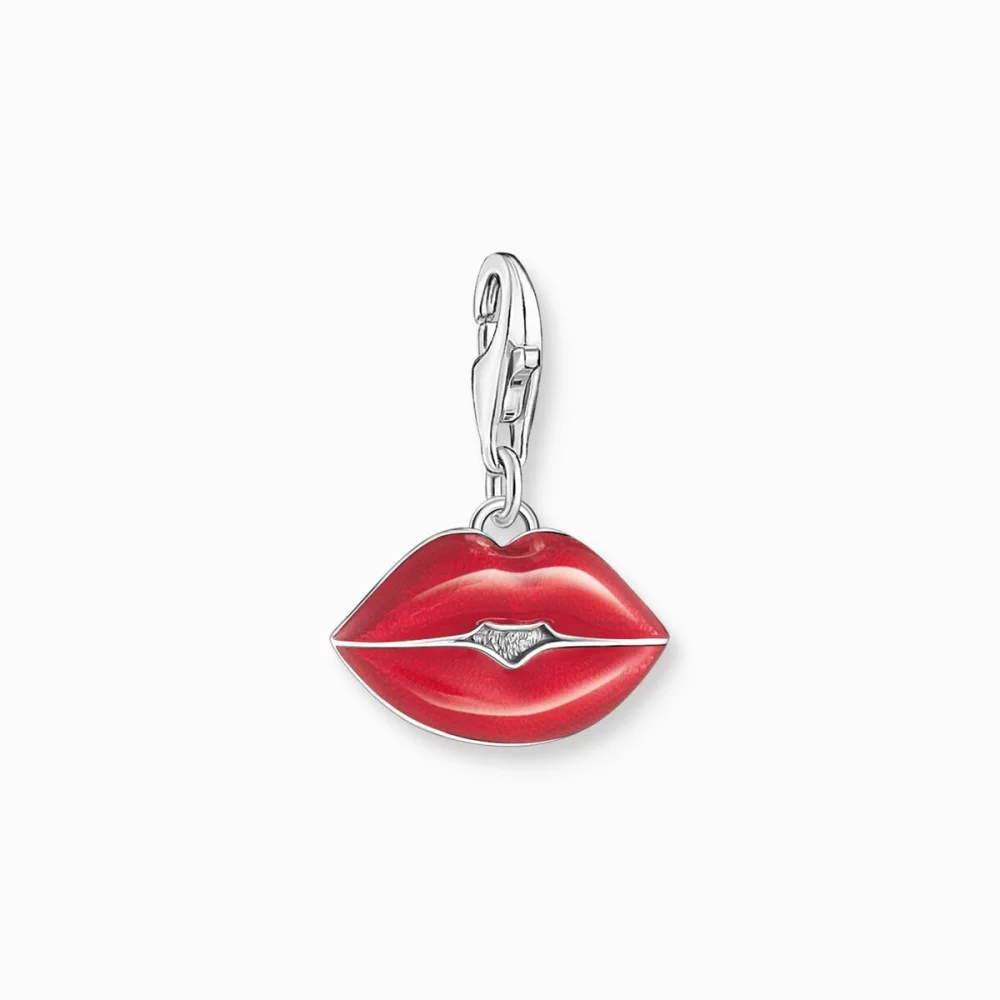 Thomas Sabo Anhänger Charm Club Kussmund Rot Silber 2068 664 10