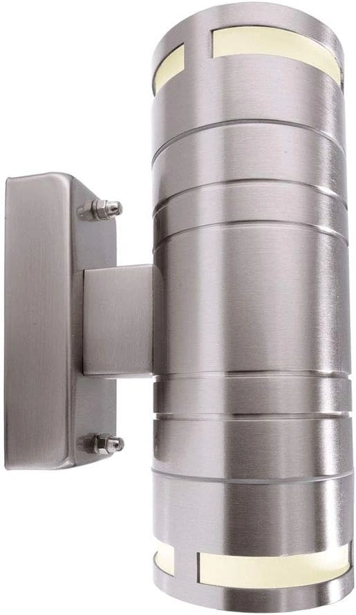 Deko-Light Außenleuchte Zillys II – Wandleuchte mit GU10-Fassung aus Edelstahl