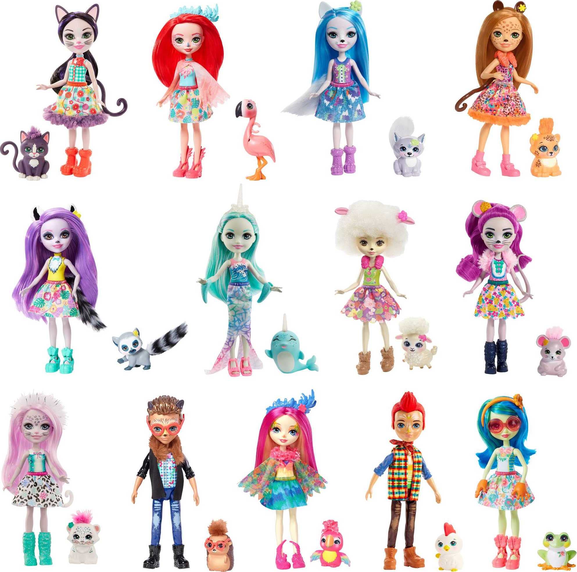 Enchantimals™, Ocean, Kingdom™:, 6, Basic-Puppe, Sortiert., mit, Tierfreund, &, Zubehör, FNH22