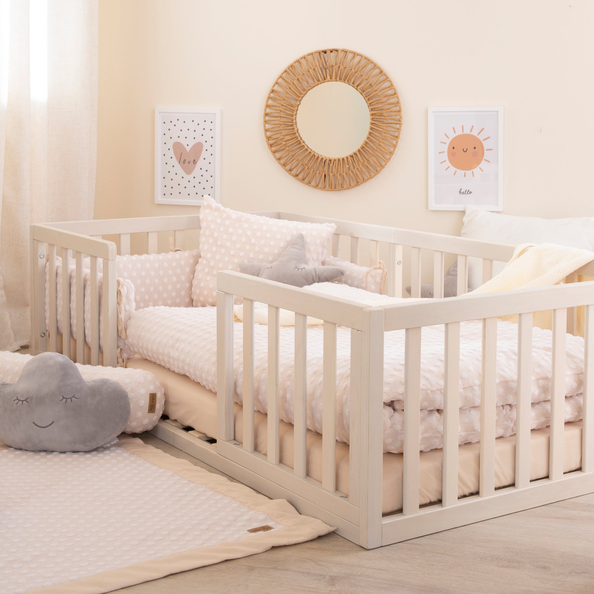 Roba 203200NG1 Montessori-Bodenbett natur-grau – Komplettbettsets & Einzelbetten - Produktbild 5