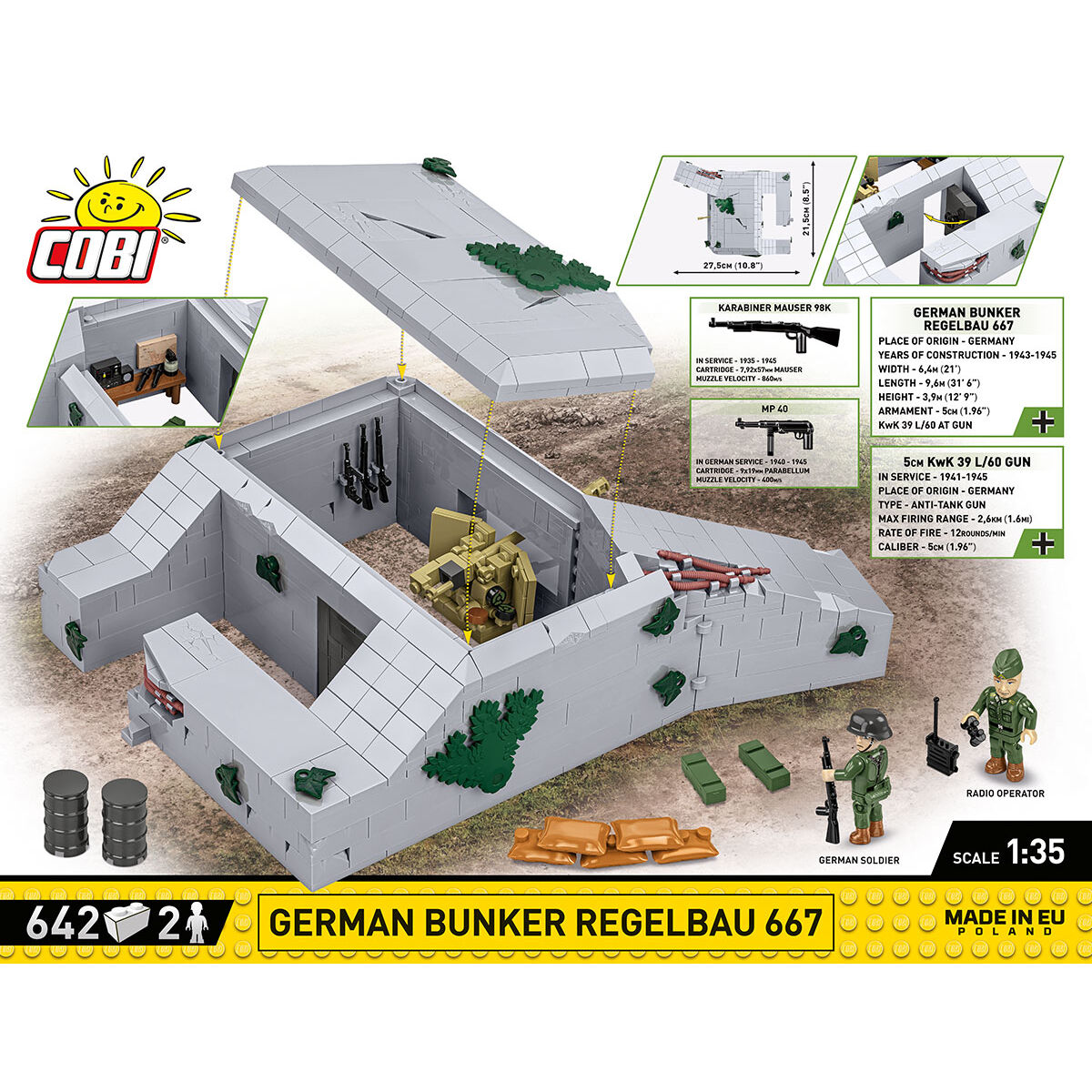 COBI 3136 - Deutscher BUNKER Regelbau 667 - Bild 4