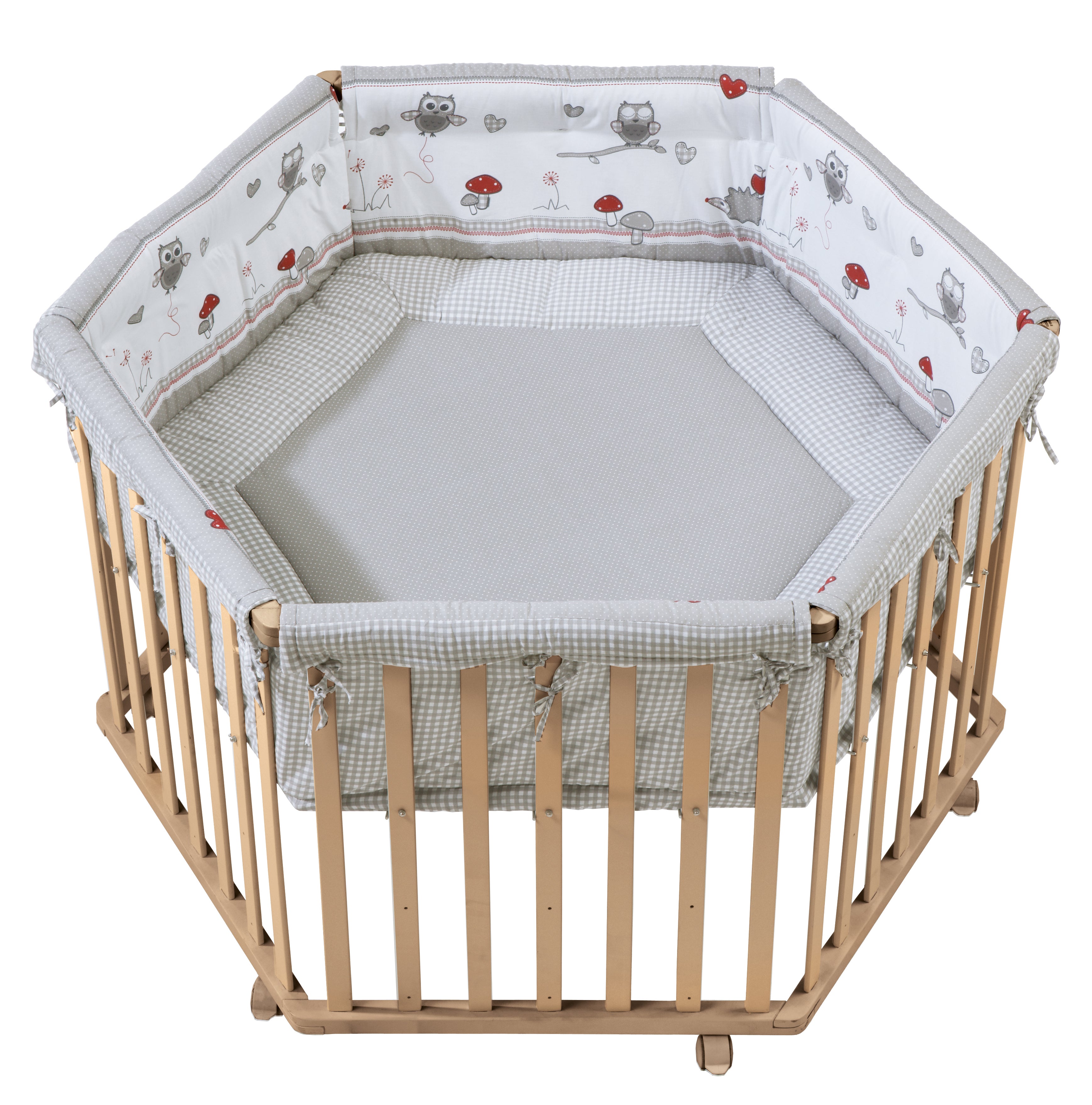 Roba 0232NAV148 Laufgitter 6-eckig Adam & Eule Bio Buche natur - Bio Buche natur - Laufgitter - Produktbild 1