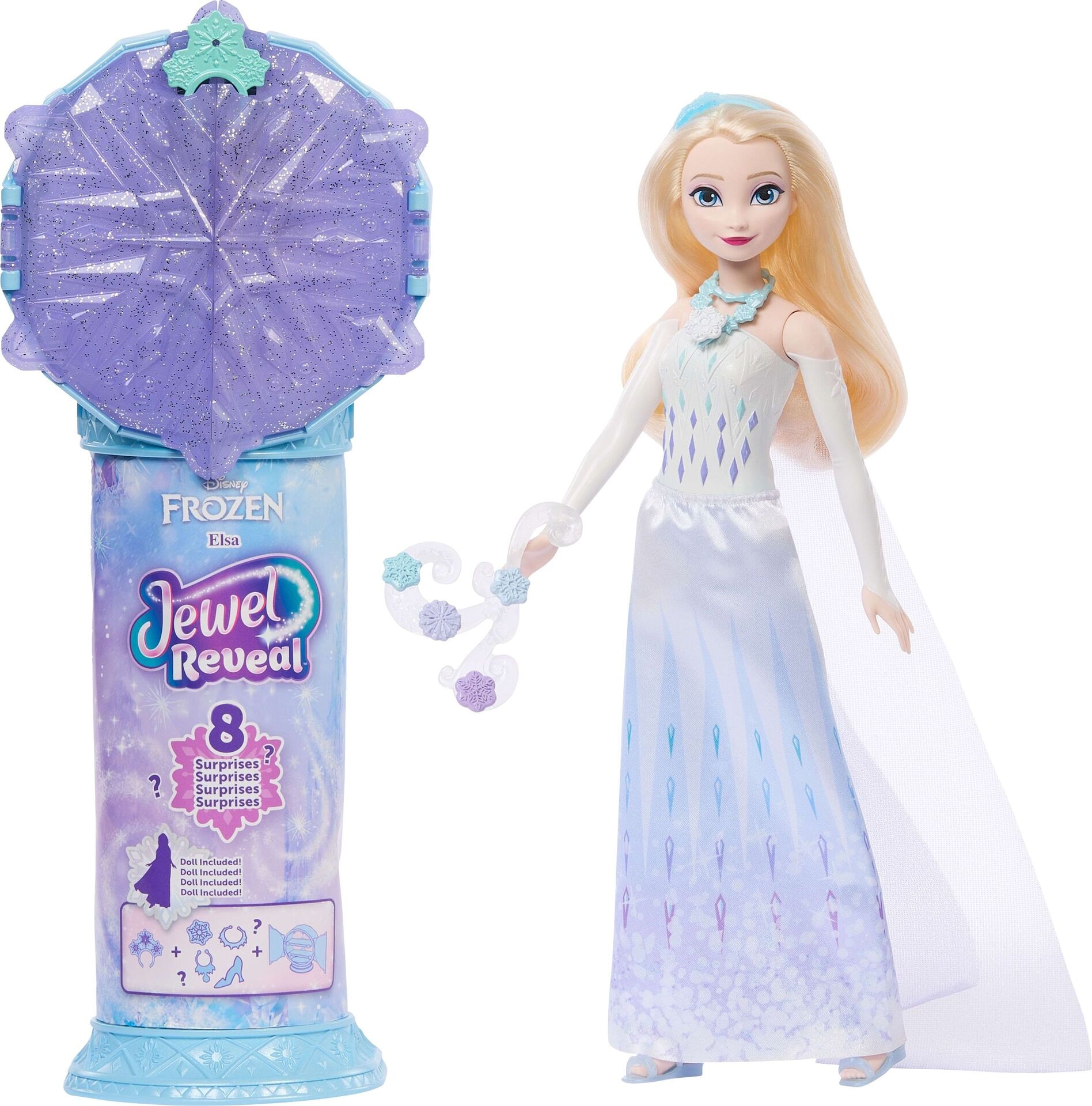 Puppe - Mattel - Disney Die Eiskönigin Juwel Reveal Elsa Puppe - Modell MATTEL JJY36