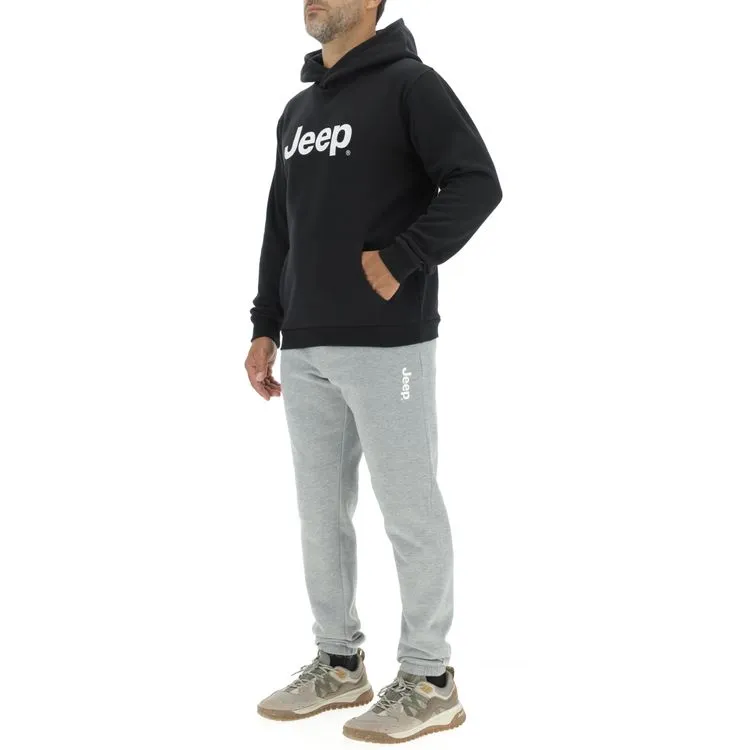 JEEP Herren Jogginghose O103215GR - Hellgrau mit Seitentaschen und Jeep-Logo GR. XXL