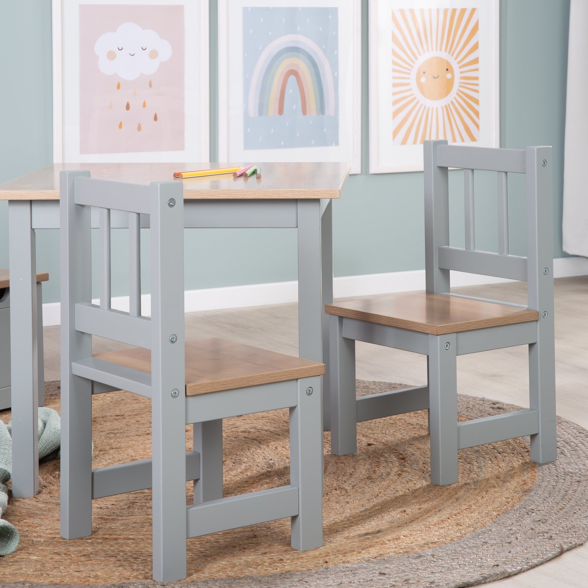 Roba 450040HTP Kindersitzgruppe holz taupe – Spielmöbel - Produktbild 8