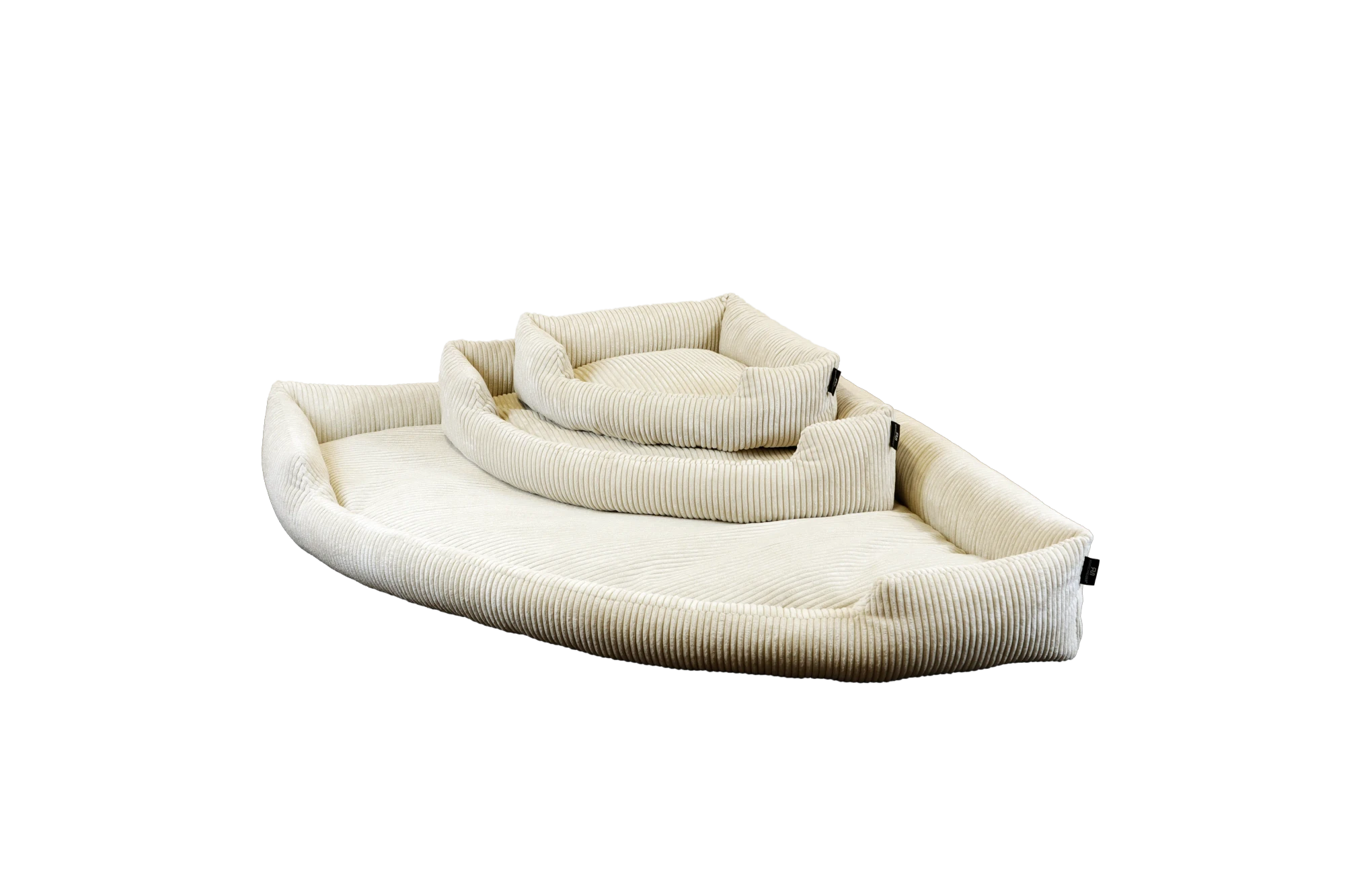 Rohrschneider RS 22334 Eck-Kuschelsofa Tabby Cord – Sofa mit Wendekissen GR.1 Beige