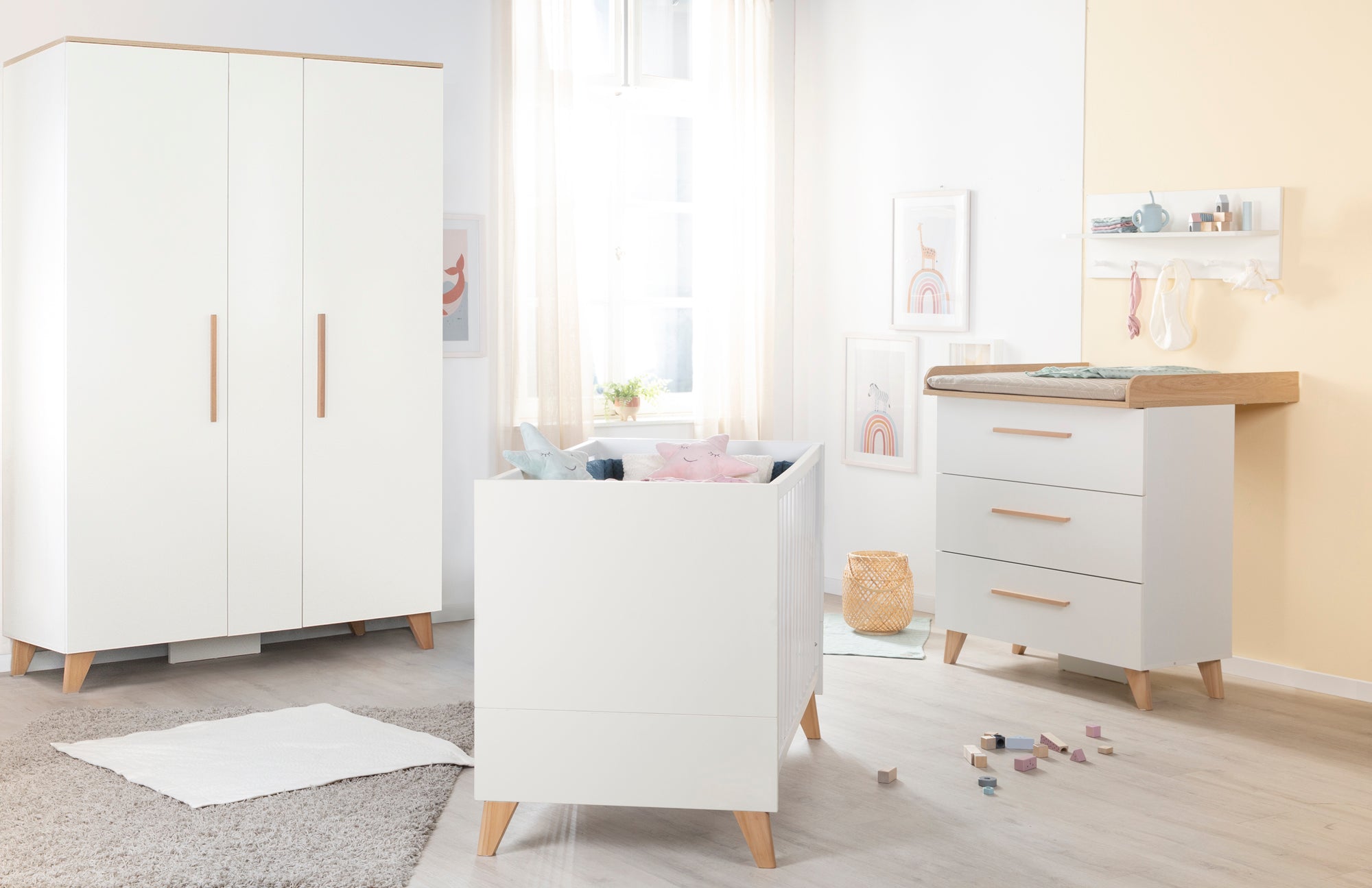 Roba 1622866 Kleiderschrank 2,5 türig Leon weiß – Kleiderschrank 2-türig - Produktbild 7