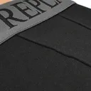 REPLAY Herren Boxershorts I101143BB - Blau/Schwarz, 2er Pack mit Logo-Bund GR. L