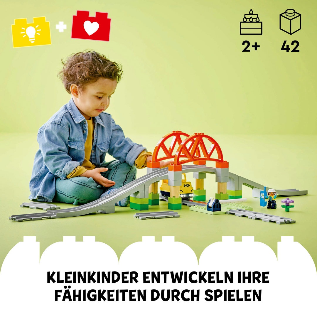 LEGO® DUPLO® Eisenbahnbrücke und Schienen - Erweiterungsset 10426