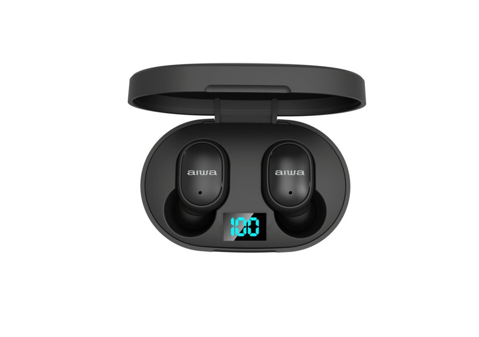 Aiwa_AT-X80J_TWS_Earphone_Schwarz, Computerausrüstung, Elektronik, Überwachen, Bildschirm, Stereo