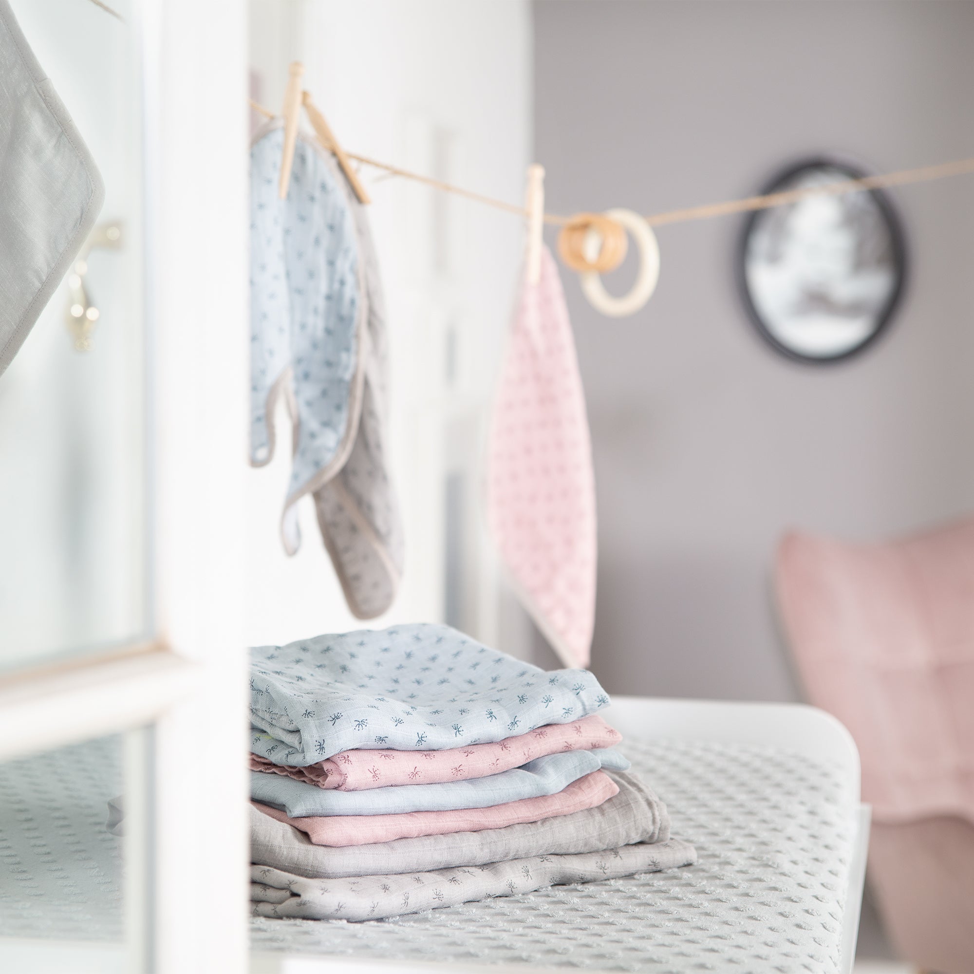 Roba 306125G227 3er Set Windeln Lil Planet grau hellgrau – Kids Care - Produktbild 4