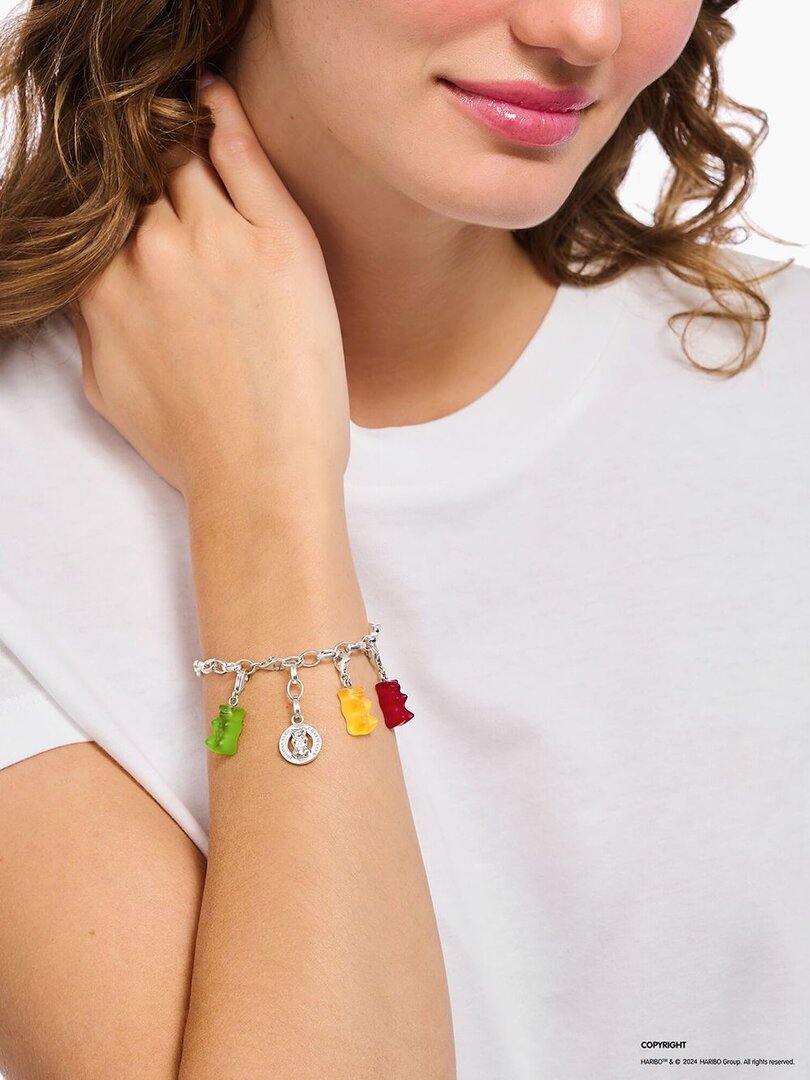 Thomas Sabo Armband Haribo Charm-Club Mit Goldbären Logo Länge 19 Cm Gold X0291-001-21-L19 Zubehor, Armreif, Schmuck