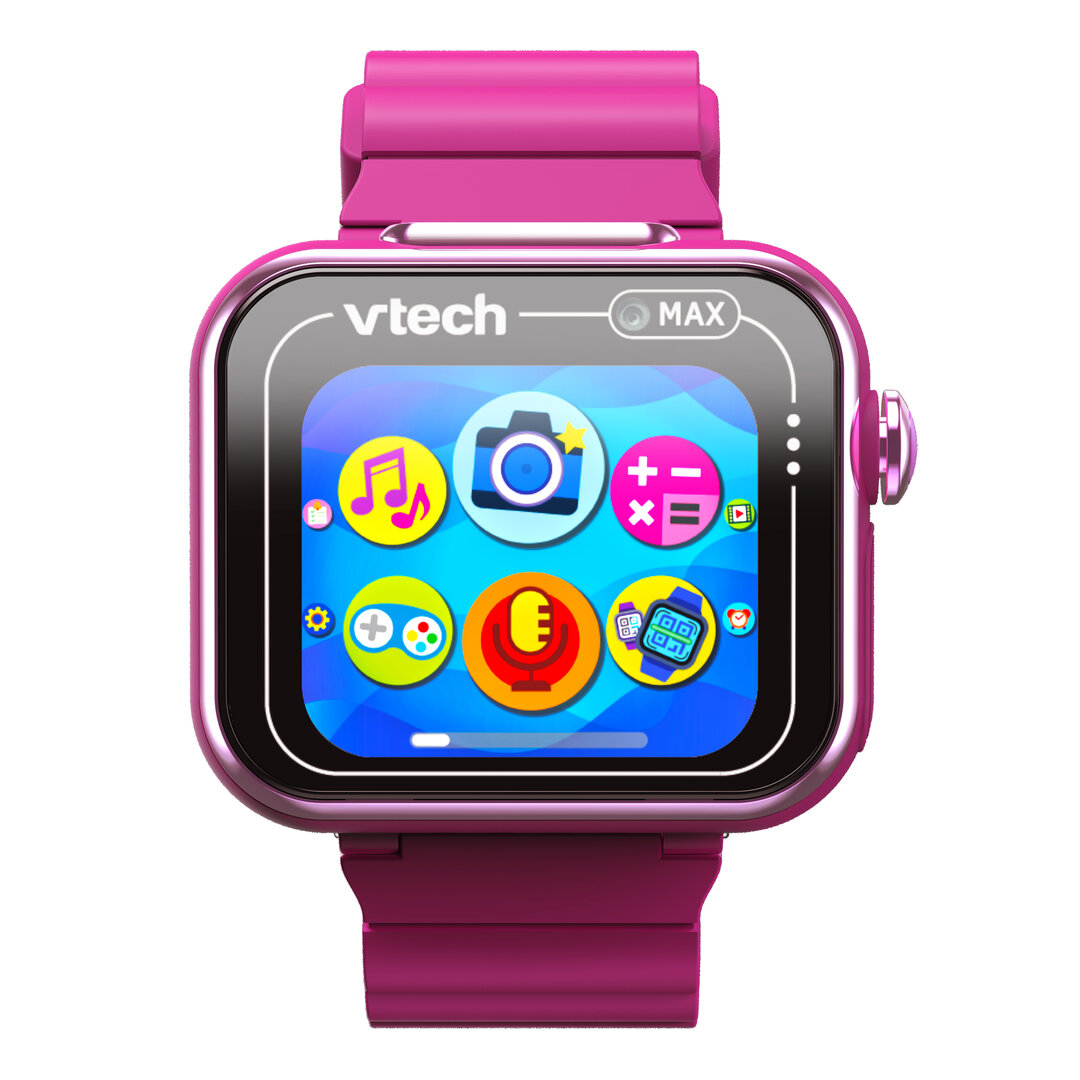VTech KidiZoom Smart Watch MAX lila/pink Kinder-Smartwatch mit Duokamera & Touchscreen, ab 5 Jahren VTech KidiZoom Smart Watch MAX lila/pink mit Touch-Display, Front- & Rückkamera, Schrittzähler, Kreativ-Apps & Spiele, Wecker & Musik-Player, wiederaufladbar, spritzwassergeschützt, ab 5 Jahren, Armbanduhr, Arm, Körperteil, Person Elektronik