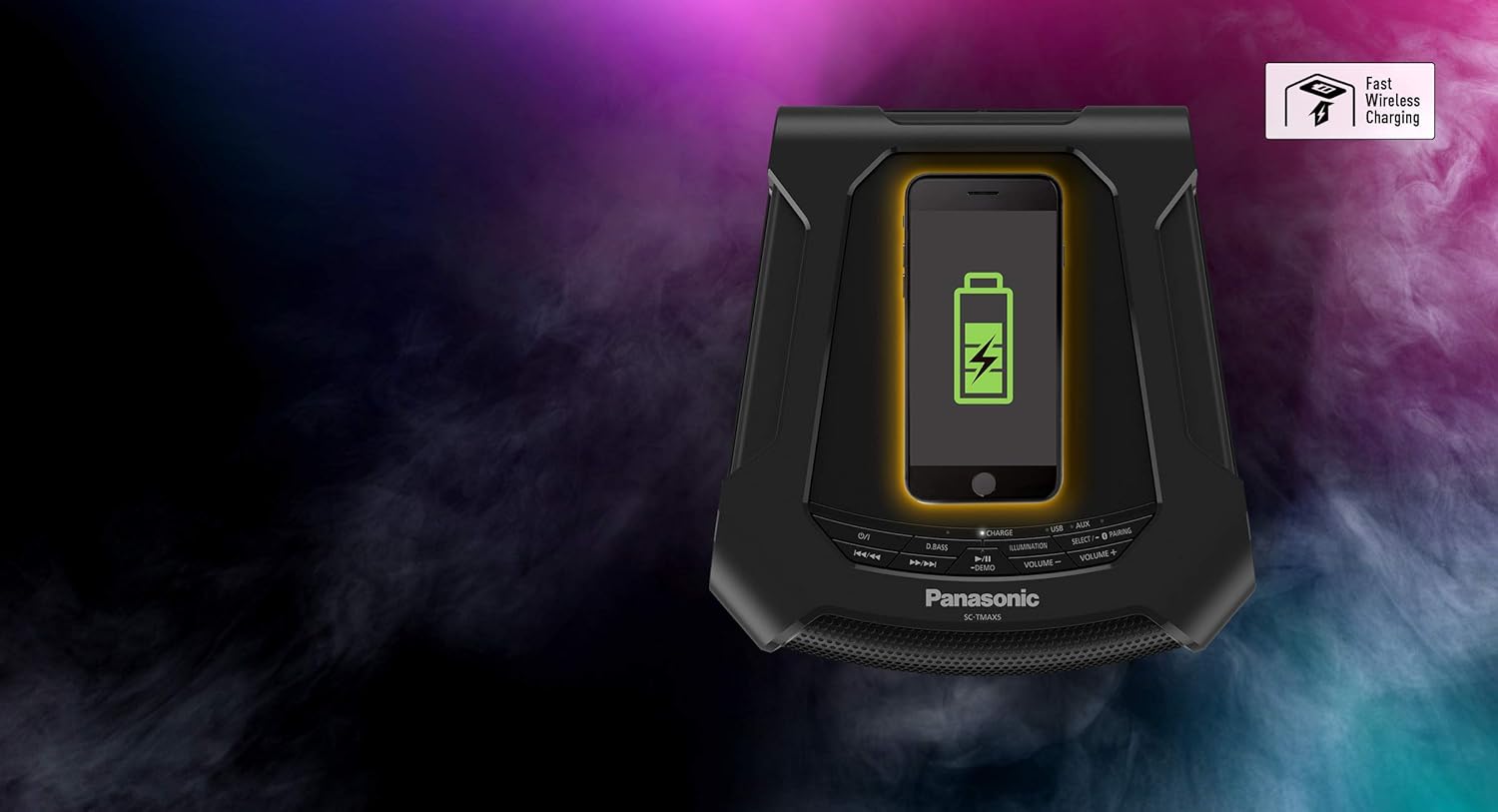 Panasonic Party Lautsprecher 150 W mit Bluetooth & Lichteffekten – Mobiles Soundsystem SCTMAX5EGK