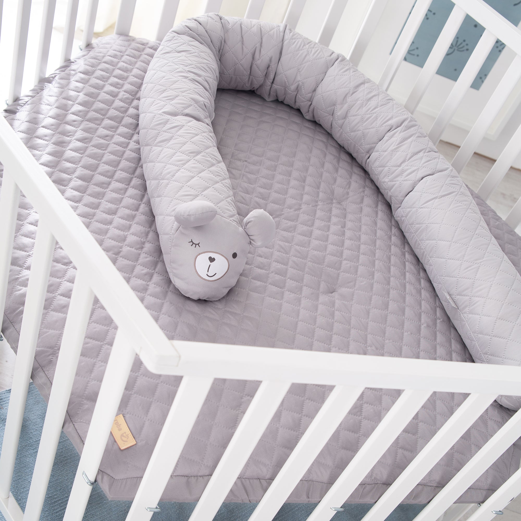 Roba 202500WEV2302 Set Laufgitter inkl. Matratze grau weiß - Produktbild 10