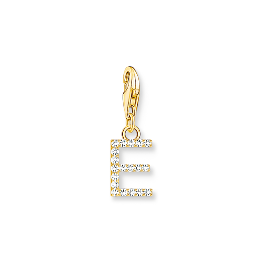 Thomas Sabo Anhänger Charm-Club Buchstabe E Vergoldet Gelbgold Zirkonia Weiß 1968-414-14 Thomas, Sabo, Anhänger, Charm-Club, Buchstabe, E, Vergoldet, Gelbgold, Zirkonia, Weiß, 1968-414-14, Zubehor