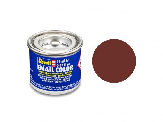Revell_32137_ziegelrot,_matt_RAL_3009_14_ml-Dose_Revell_Modellbau-Farbe_auf_Kunstharzbasis, Zinn, Kann