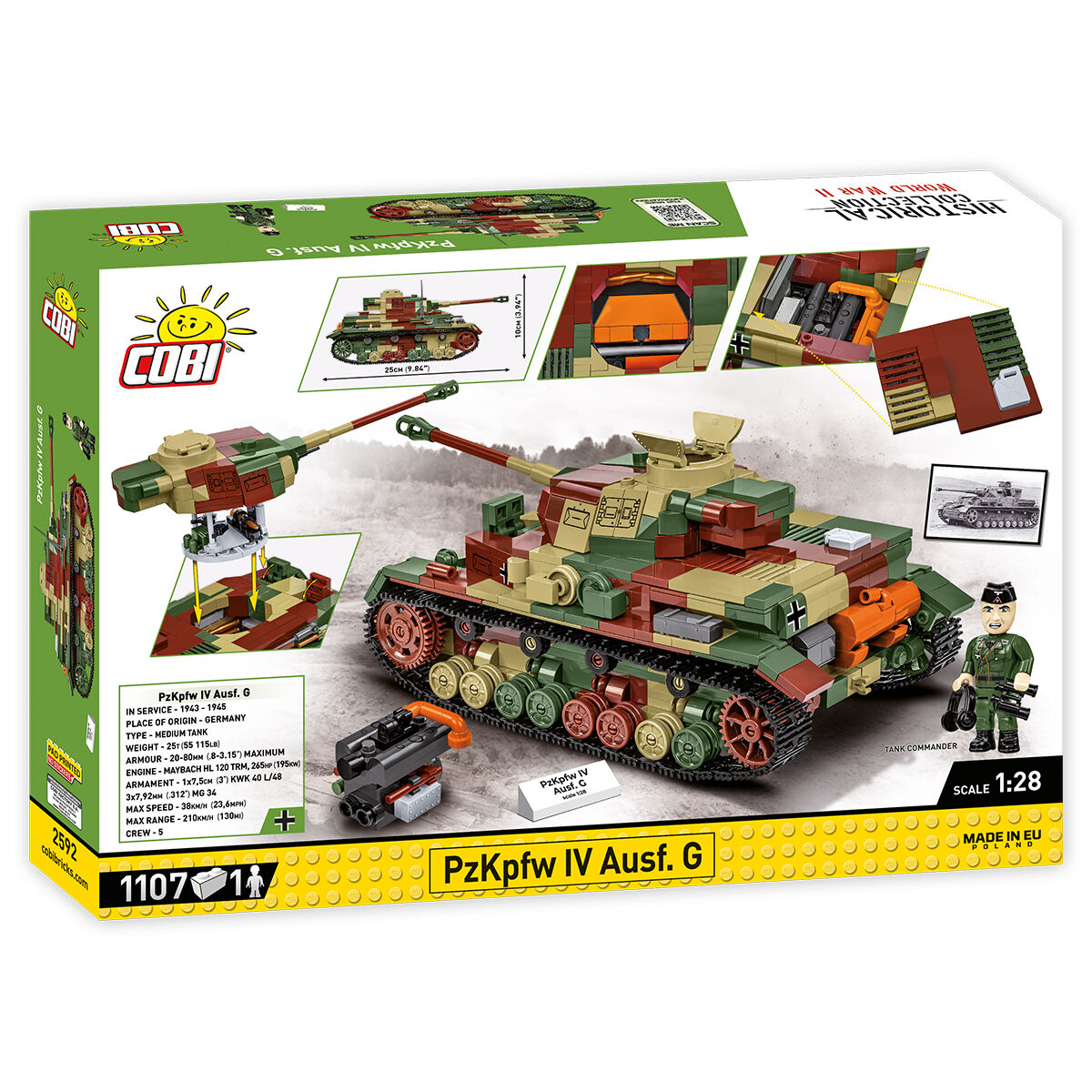 COBI 2592 - PZKPFW IV AUSF. G Maßstabb 1:28) - Bild 2