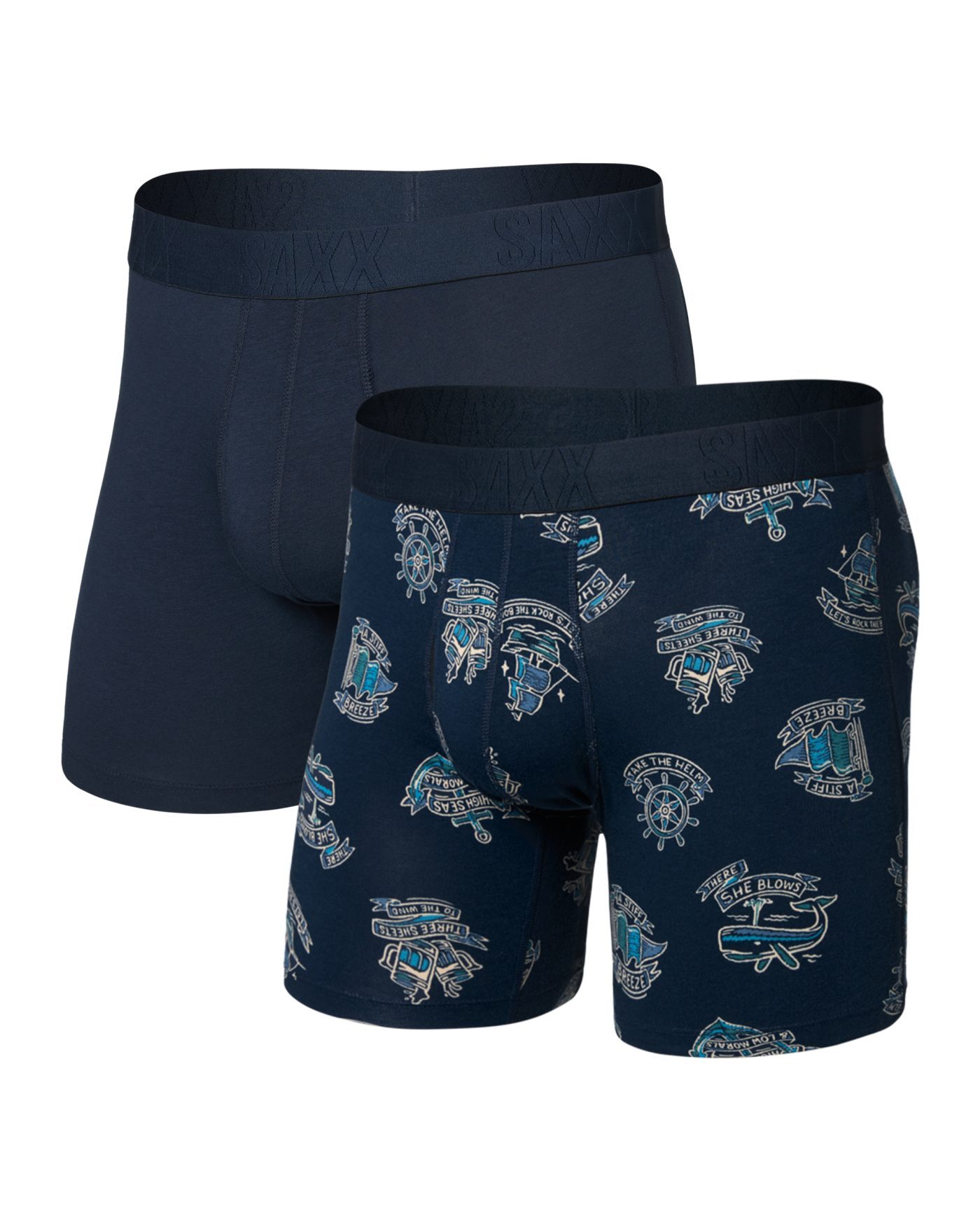 SAXX 2er-Pack Boxershorts DropTemp Cooling Cotton - Navy / Dunkelblau - Bild 4