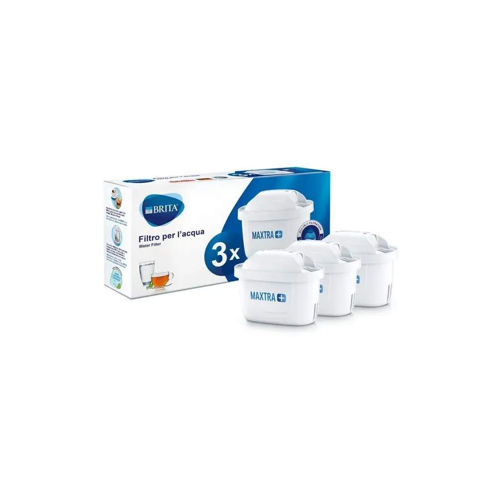 BRITA MAXTRA+ Filterkartuschen - 3 Stück, je bis 100 l, Wechsel alle 4 Wochen