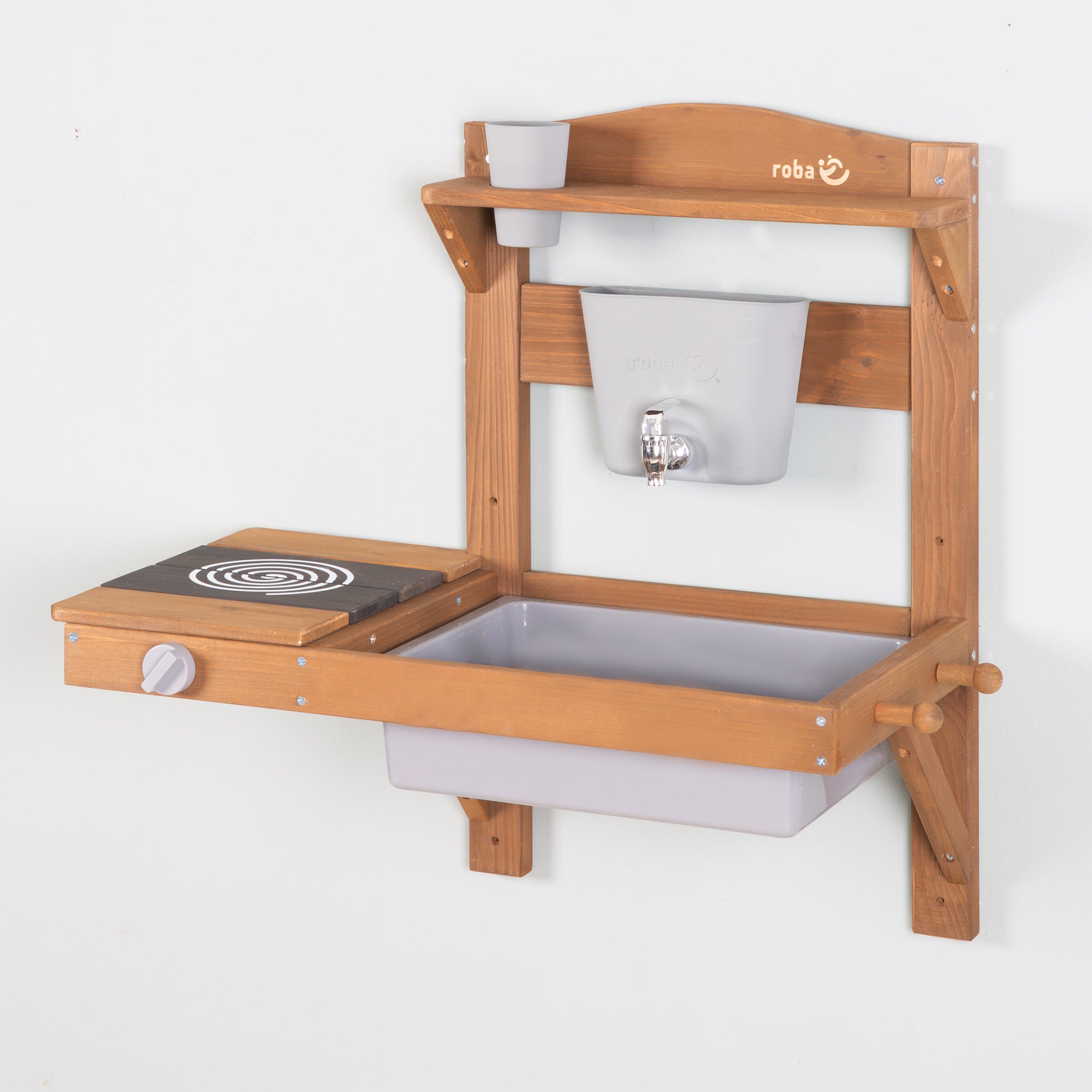 Roba 457001TEZU Spiel- Matschküche zum Hängen teakholz farben – Outdoor FSC - Produktbild 2