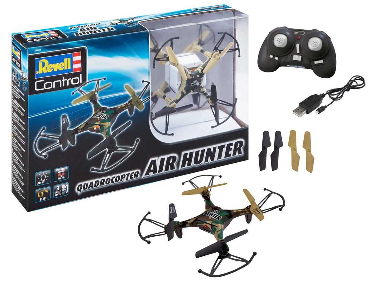 Revell, 23860, RC, Quadrocopter, \Air, Hunter\", Revell, Control, Ferngesteuerte, Drohne, Spielzeug, Flugzeug, Transport, Fahrzeug"""