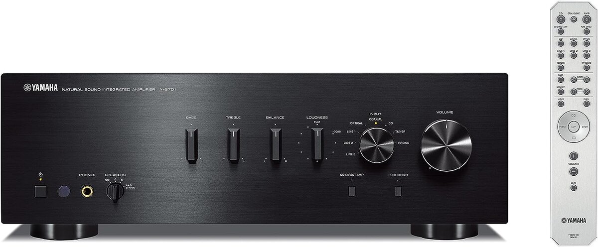 Yamaha_A-S701_Stereo-Vollverstärker_mit_D/A_Wandler_schwarz, Verstärker, Elektronik, Elektrisches Gerät, Schalter